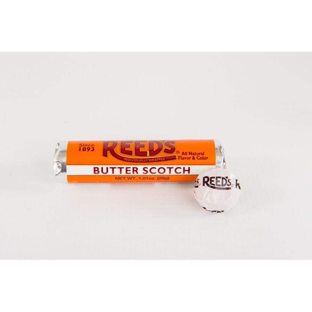 Reeds Butterscotch Candy Rolls | Traditional Butterscotch Hard Candy | Creamy And Buttery Old-Fashioned Butterscotch Candy Brought To You By Iconic Candy | 24 Count