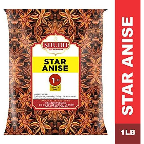 Star Anise Whole 1 Lb | Seeds Pods ~ All Natural | Vegan | Gluten Friendly | Non-Gmo | Whole Chinese Anise Star Pods Sun Dried Spice, Anis Estrella/Badian Khatai/ Illicium Verum, Widely Used For Baking, Cooking, And Tea