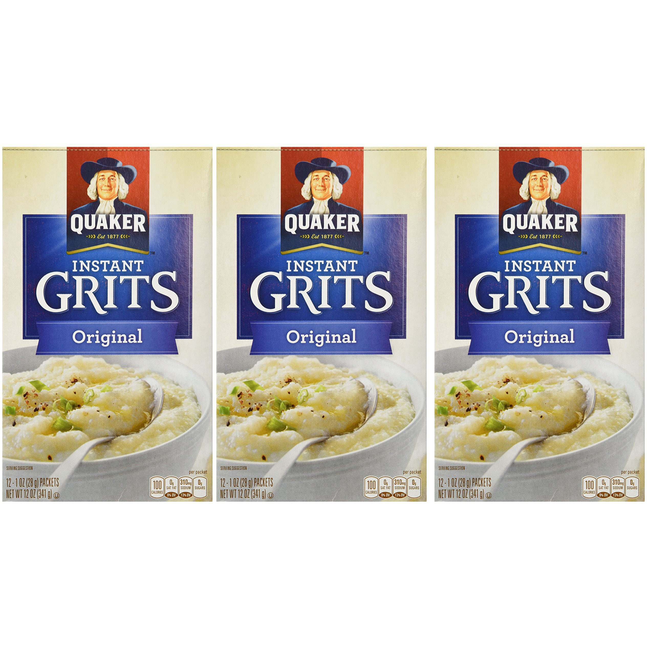 Quaker, Instant Grits, Original, 10 Count, 9.8Oz Box (Pack Of 3)