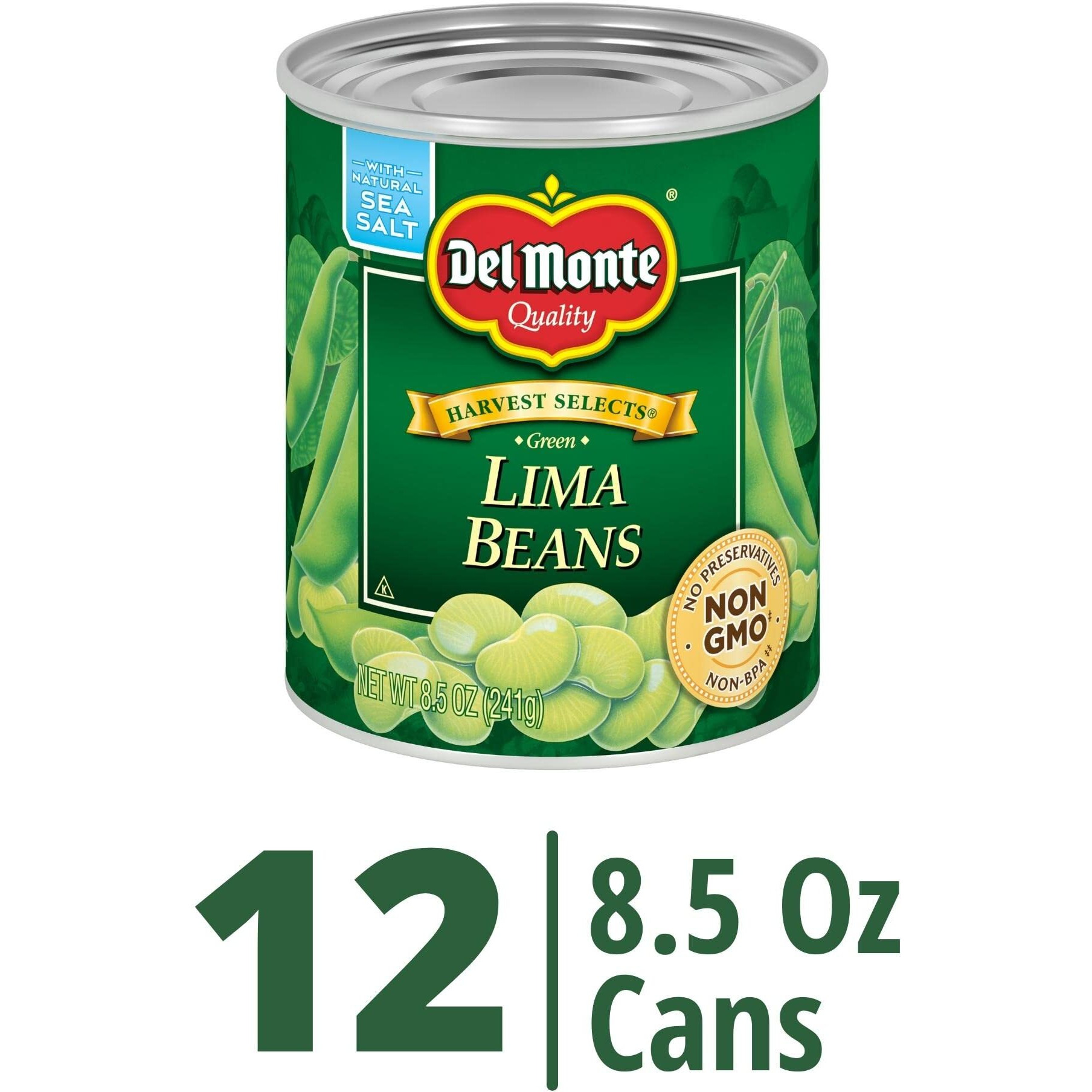 Del Monte Canned Harvest Selects Green Lima Beans, 8.5 Ounce (Pack Of 12)