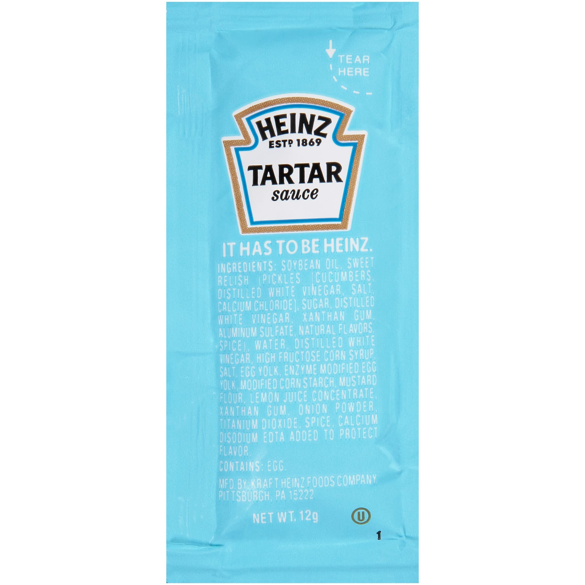 Heinz Tartar Sauce Single Serve Packet 0.4 Oz (Pack Of 200)