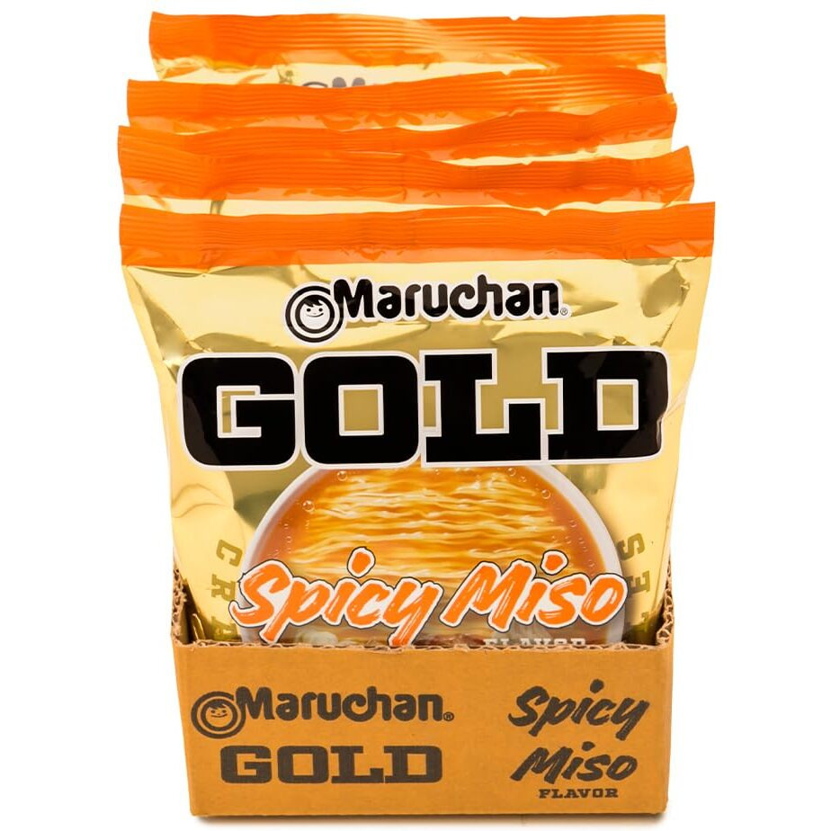 Maruchan Gold Spicy Miso Craft Ramen Noodles, Restaurant Quality Instant Ramen, 4.21 Oz, 5 Count