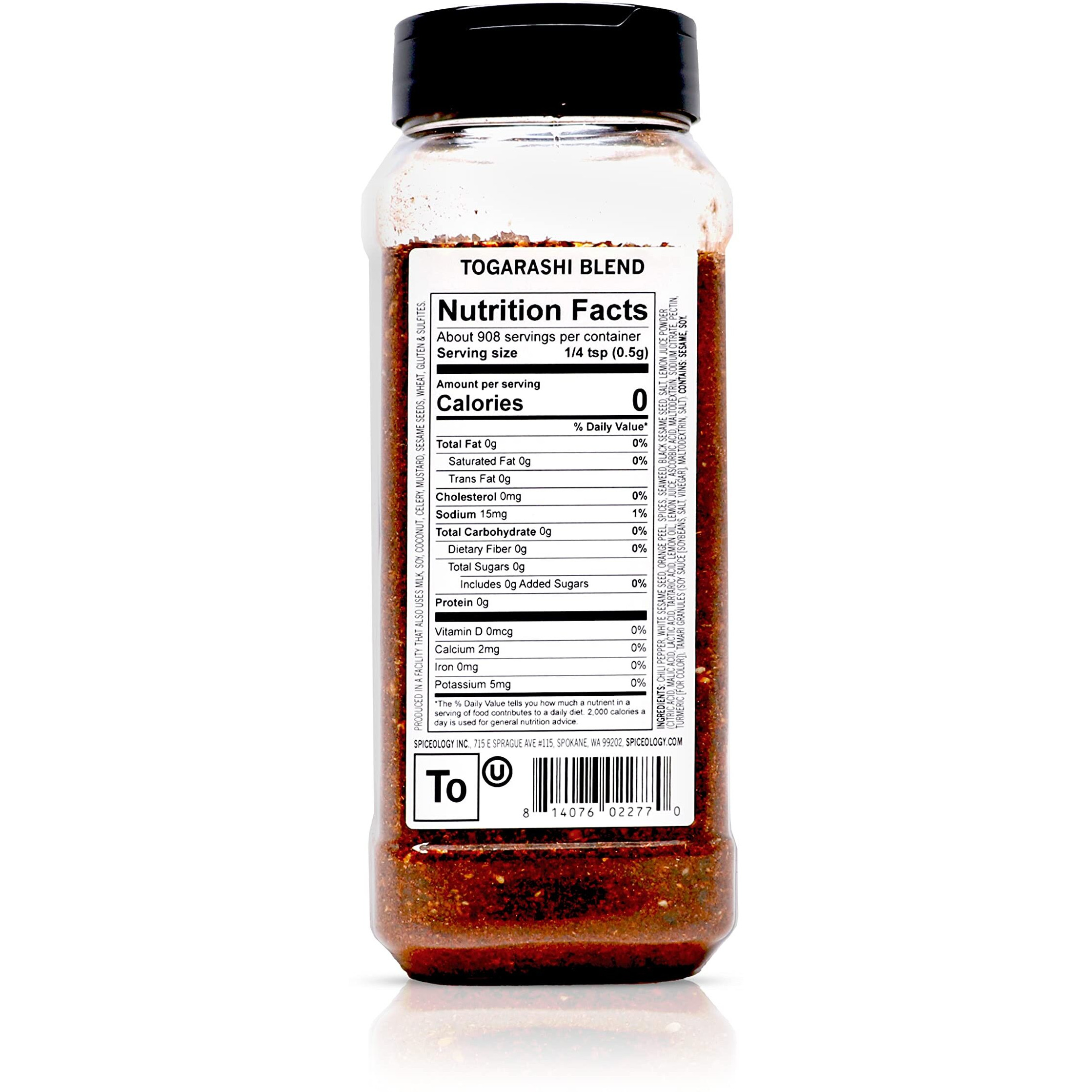 Spiceology - Togarashi Shichimi Blend - Japanese Seven Spice Seasoning - 16 Ounces