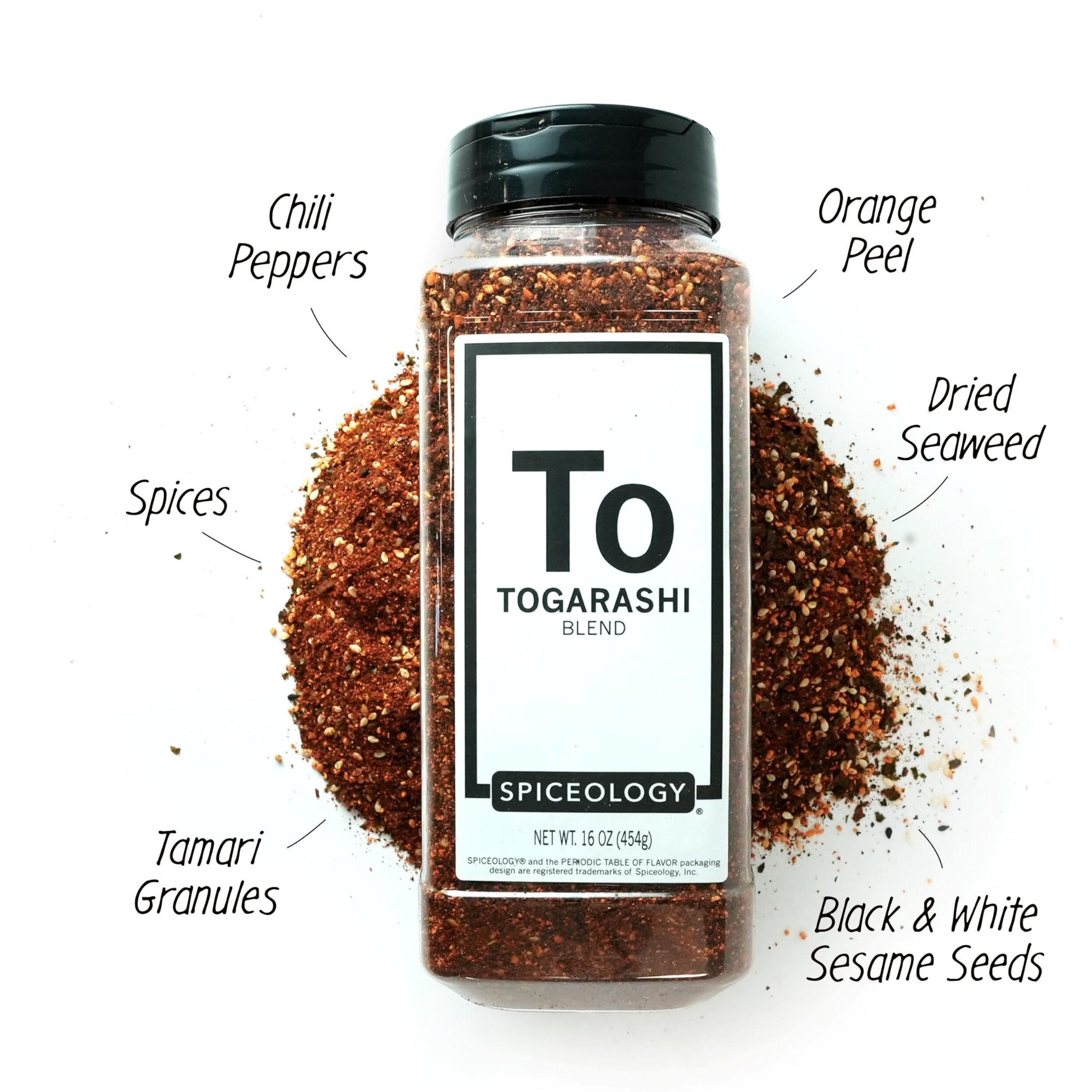 Spiceology - Togarashi Shichimi Blend - Japanese Seven Spice Seasoning - 16 Ounces
