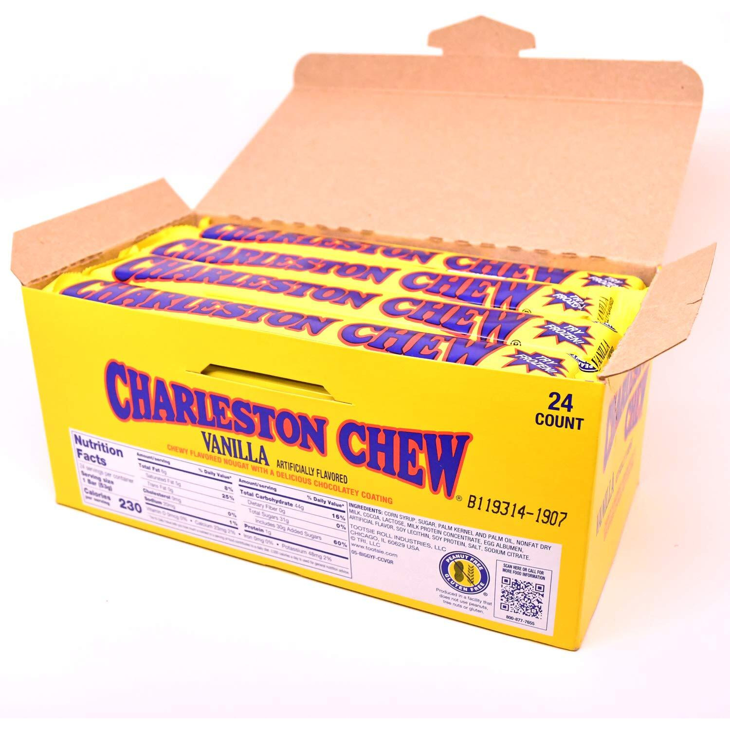 Charleston Chew Vanilla Flavor, Pack Of 24 1.88-Oz. Bars