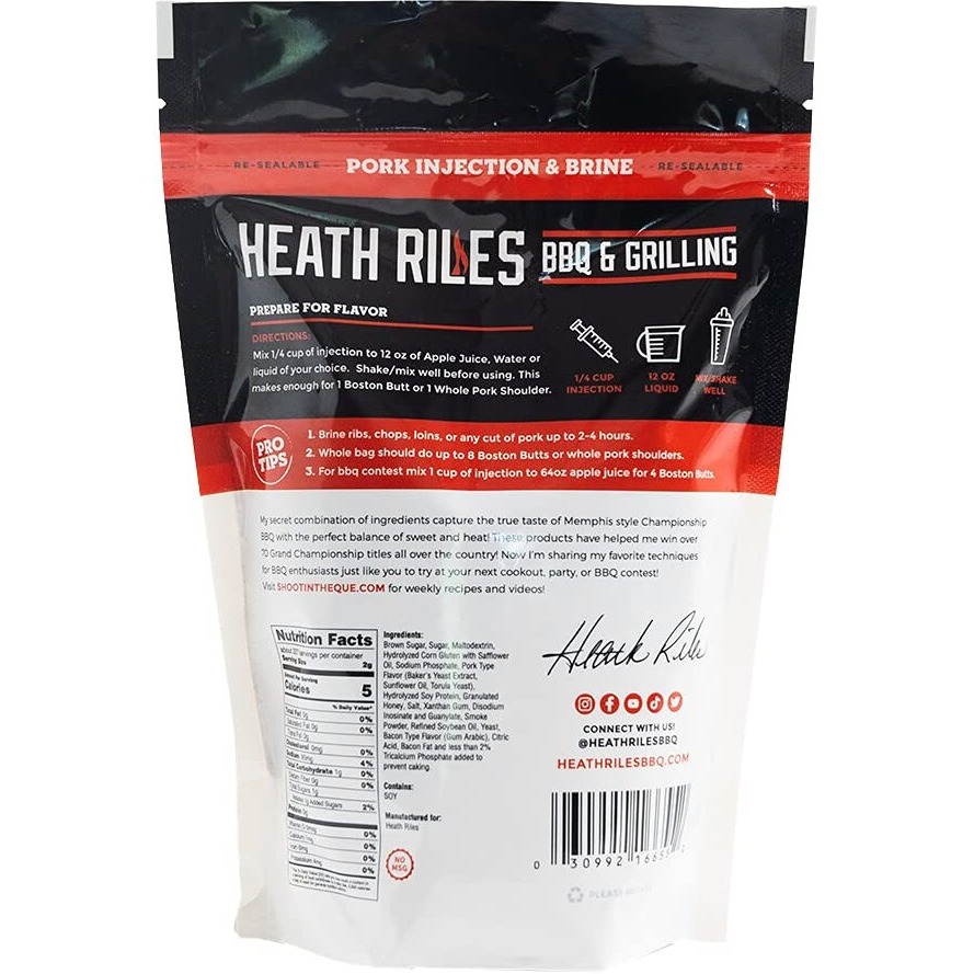 Pork Injection & Brine, Heath Riles Meat Injector, Award Winning Pork Injector & Brine, Made In The Usa