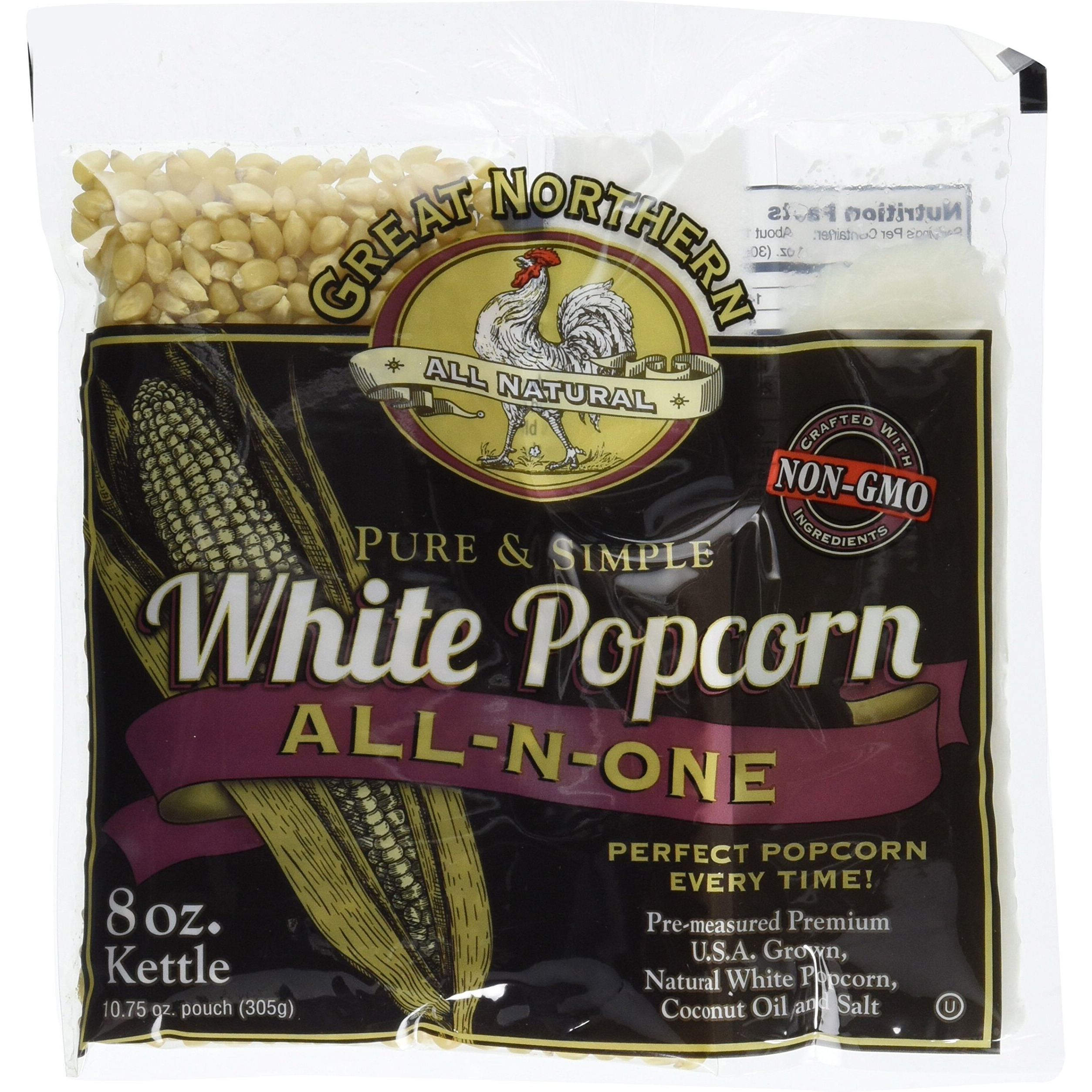 Great Northern Popcorn White Popcorn 8 Oz 24 Pack