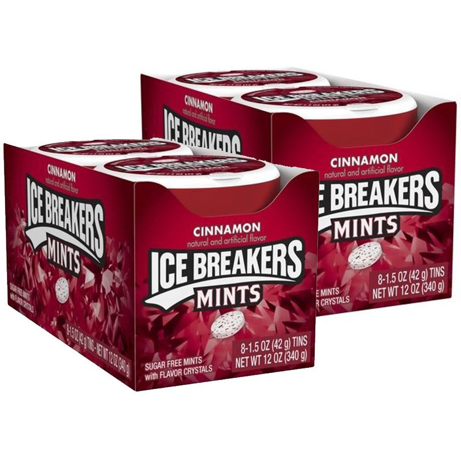 Ice Breakers Sugar Free Mints, Cinnamon, 1.5 Ounce (Pack Of 16)