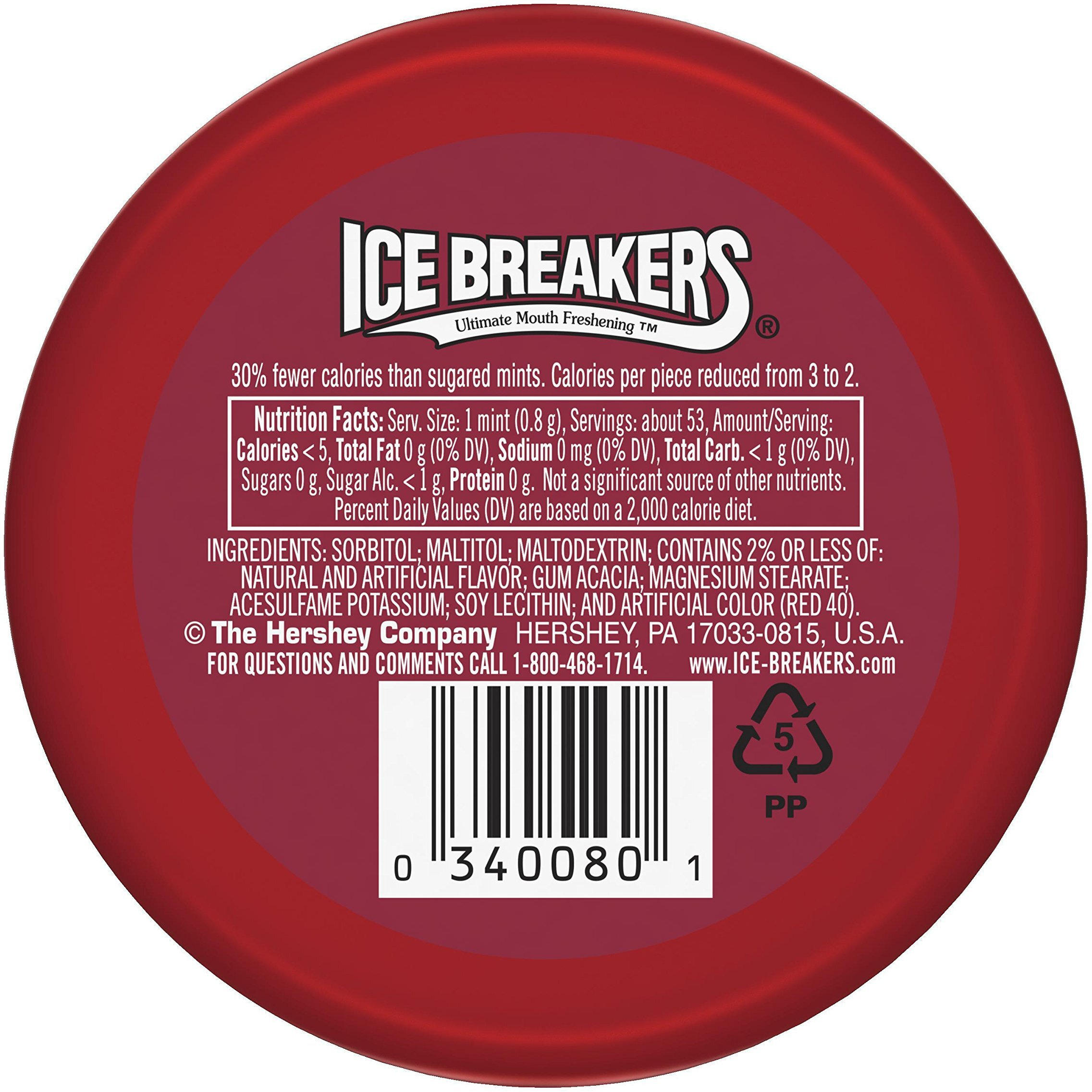 Ice Breakers Sugar Free Mints, Cinnamon, 1.5 Ounce (Pack Of 16)