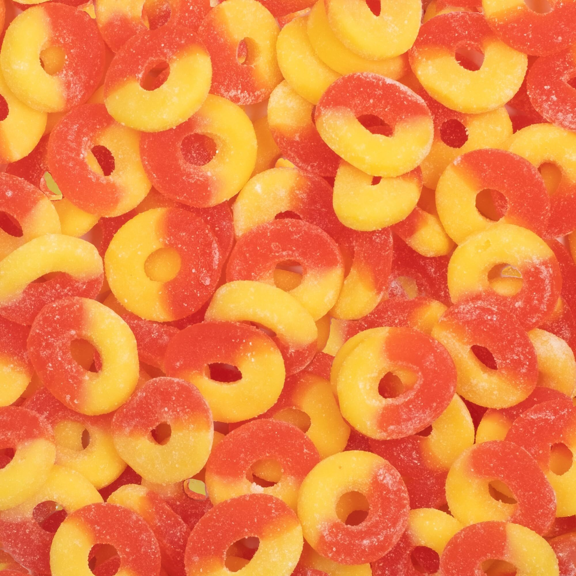 Candy Break Fruity Peach Rings 5 Lbs Share Size Bag - Sweet & Chewy Gummies Bulk Candy Pack - Snacks For Kids & Grown Ups