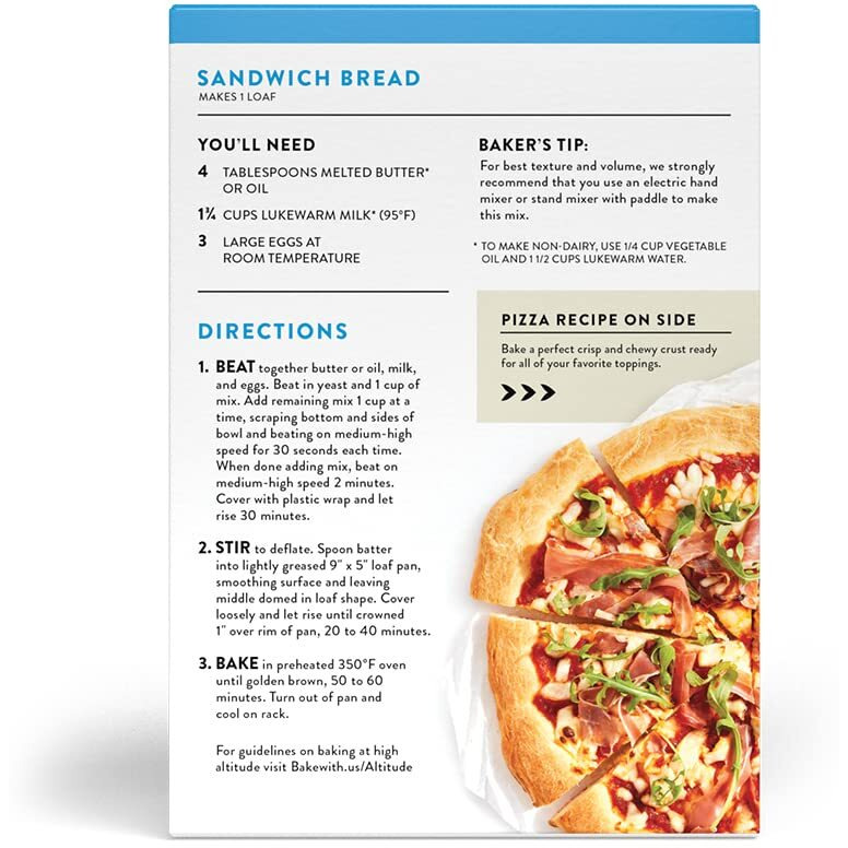 King Arthur, Gluten-Free Bread And Pizza Mix, Gluten-Free, Non-Gmo Project Verified, Certified Kosher, 18.25 Ounces