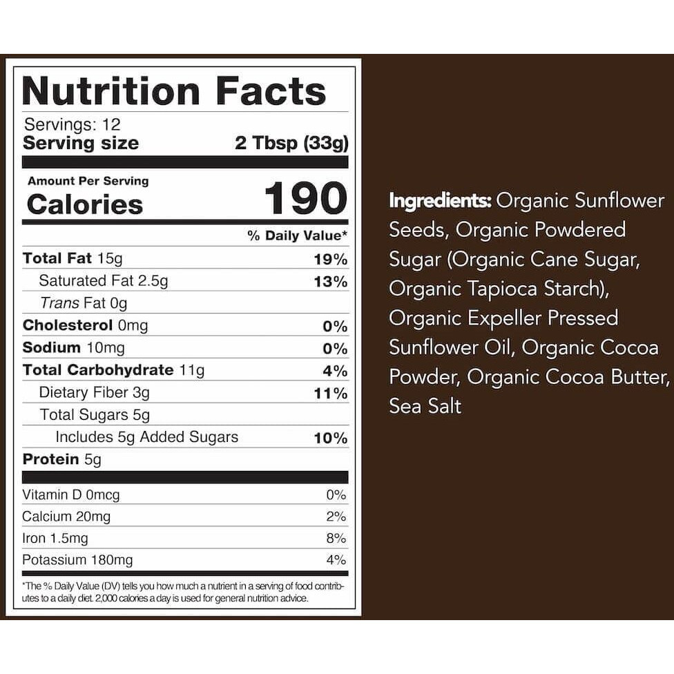88 Acres Organic Sunflower Seed Butter | Dark Chocolate | Keto-Friendly, Vegan, Gluten Free, Dairy Free, Nut-Free Seed Butter Spread | 14 Oz | 2 Pack