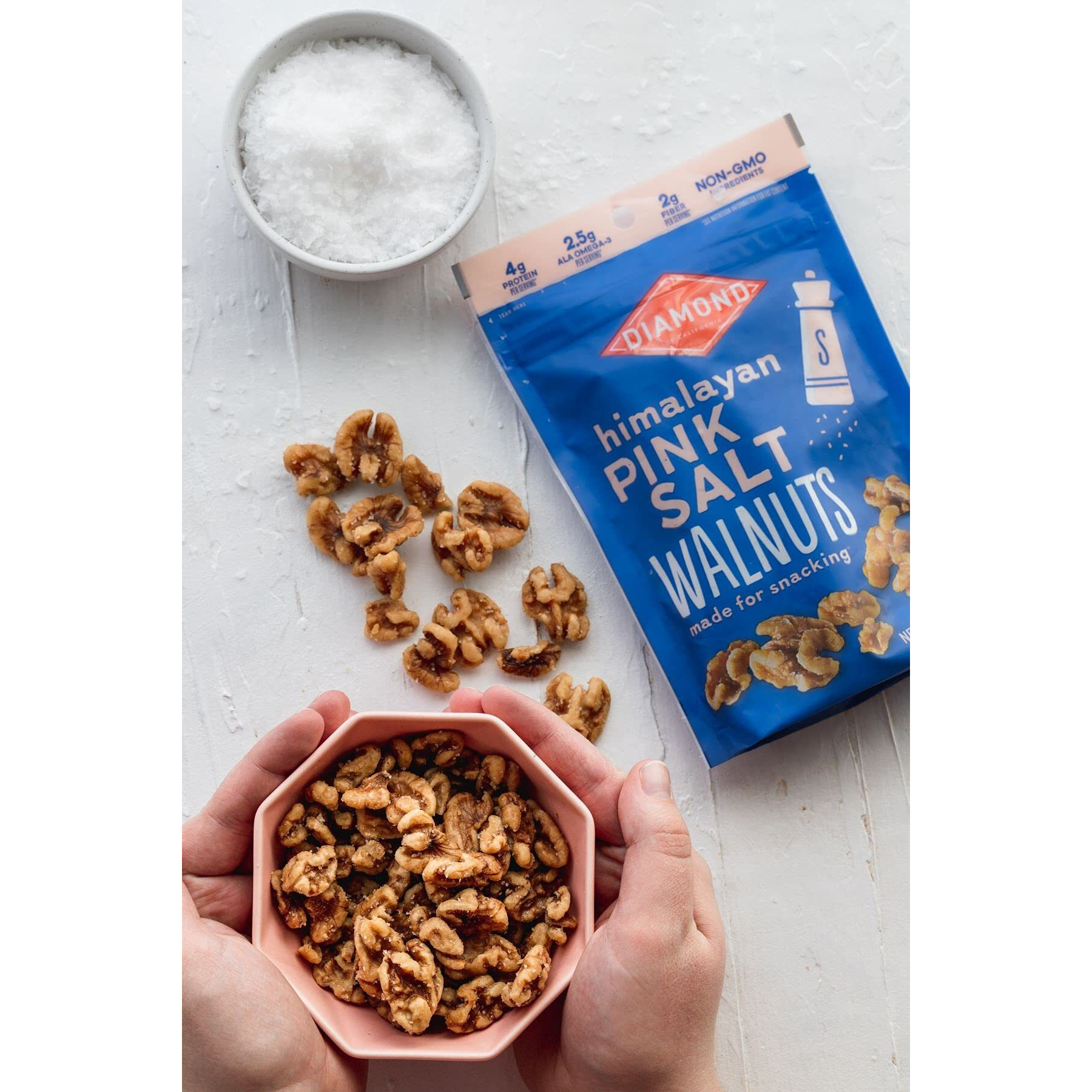 Diamond Of California Himalayan Pink Salt Walnuts, 4 Oz, 4 Pack