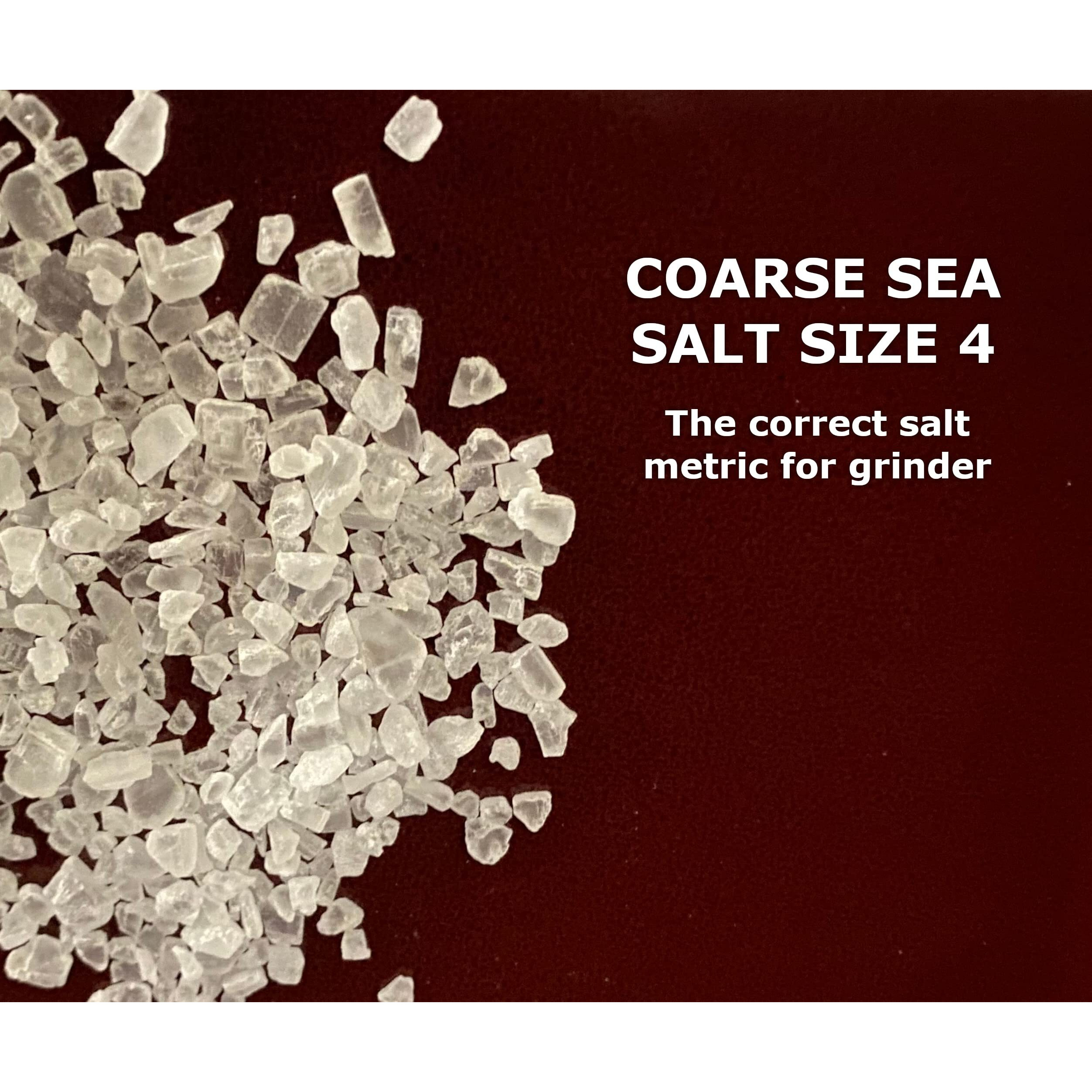 Real Sea Salt Extra Coarse For Grinder From The Caribbean, 16 Oz, 1 Pound, Extra Clean, 100% Organic And Natural, Salt For Grinder Refill And Mill Refill, Gourmet Salt, Rock Salt For Grinder, All Natural Salt.