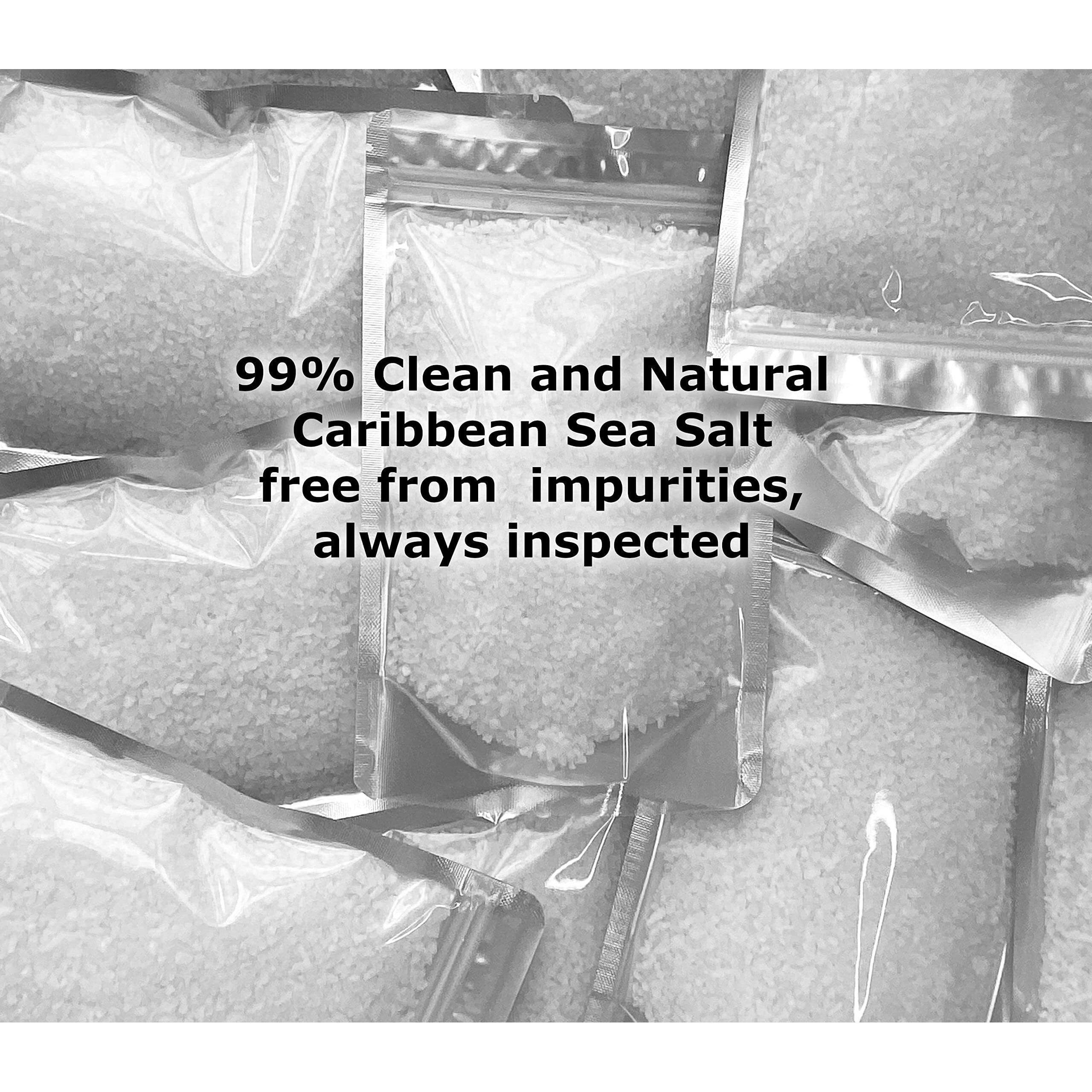Real Sea Salt Extra Coarse For Grinder From The Caribbean, 16 Oz, 1 Pound, Extra Clean, 100% Organic And Natural, Salt For Grinder Refill And Mill Refill, Gourmet Salt, Rock Salt For Grinder, All Natural Salt.