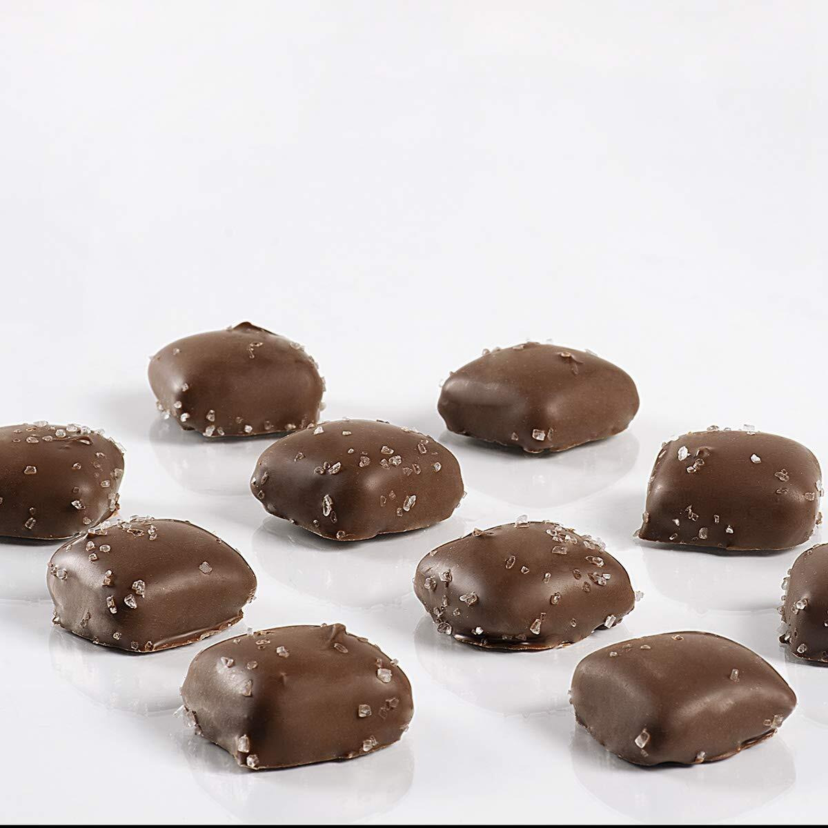 Sanders Milk Chocolate Sea Salt Caramels, Kettle Cooked Caramel Covered In Milk Chocolate, 28 Oz Gift Tub