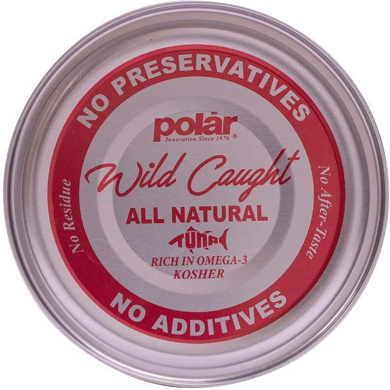 Mw Polar All Natural Chunk Light Tuna In Water, Wild Caught, Sustainable Fishing, Dolphin Safe, Tender, No Preservatives/Residue, Glutenfree, Lean Protein, Kosher, On The Go Meal, 5Oz (Pack Of 48)
