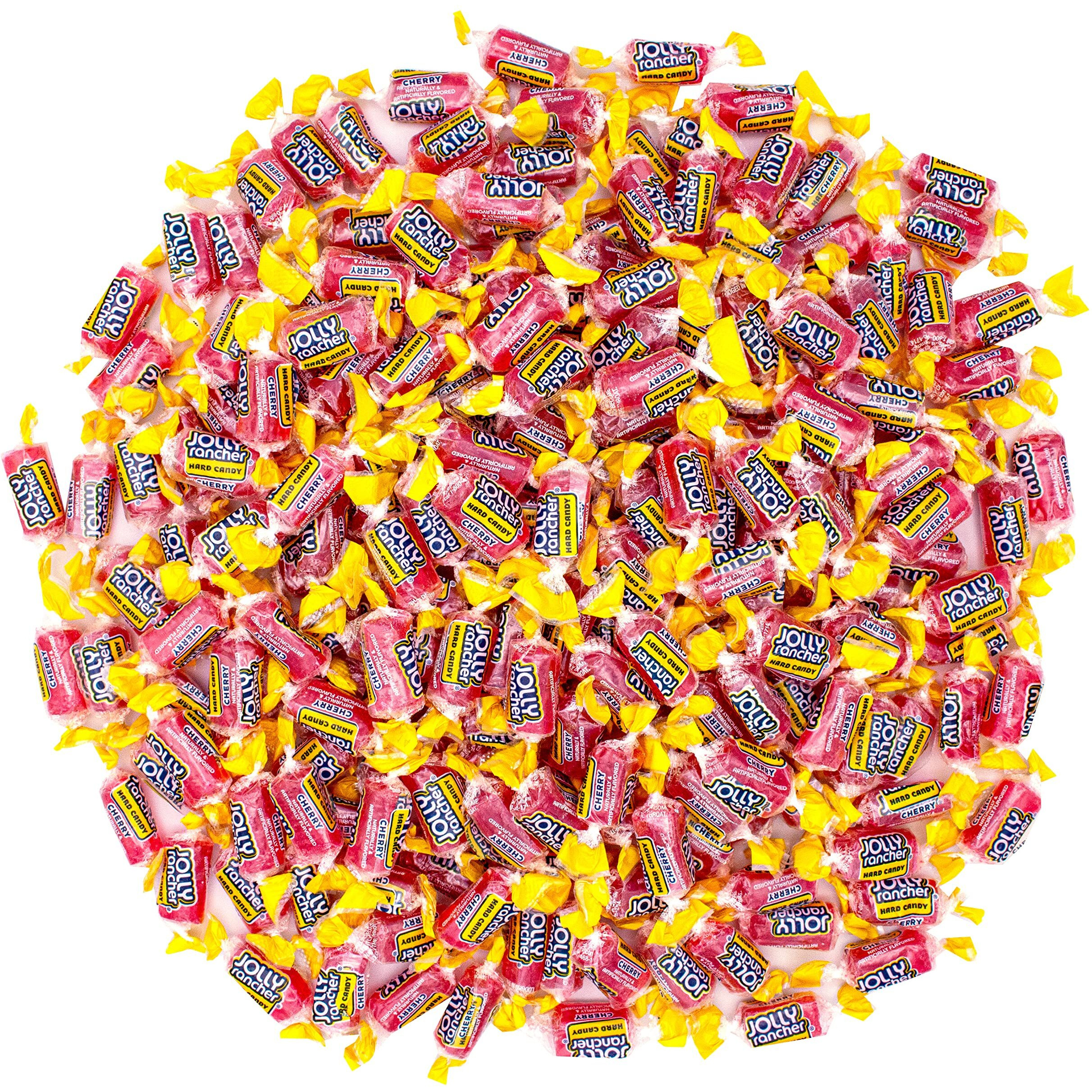 Jolly Rancher Cherry Hard Candy, Individually Wrapped, Bulk Candy Bag - 1 Pound (16 Oz)