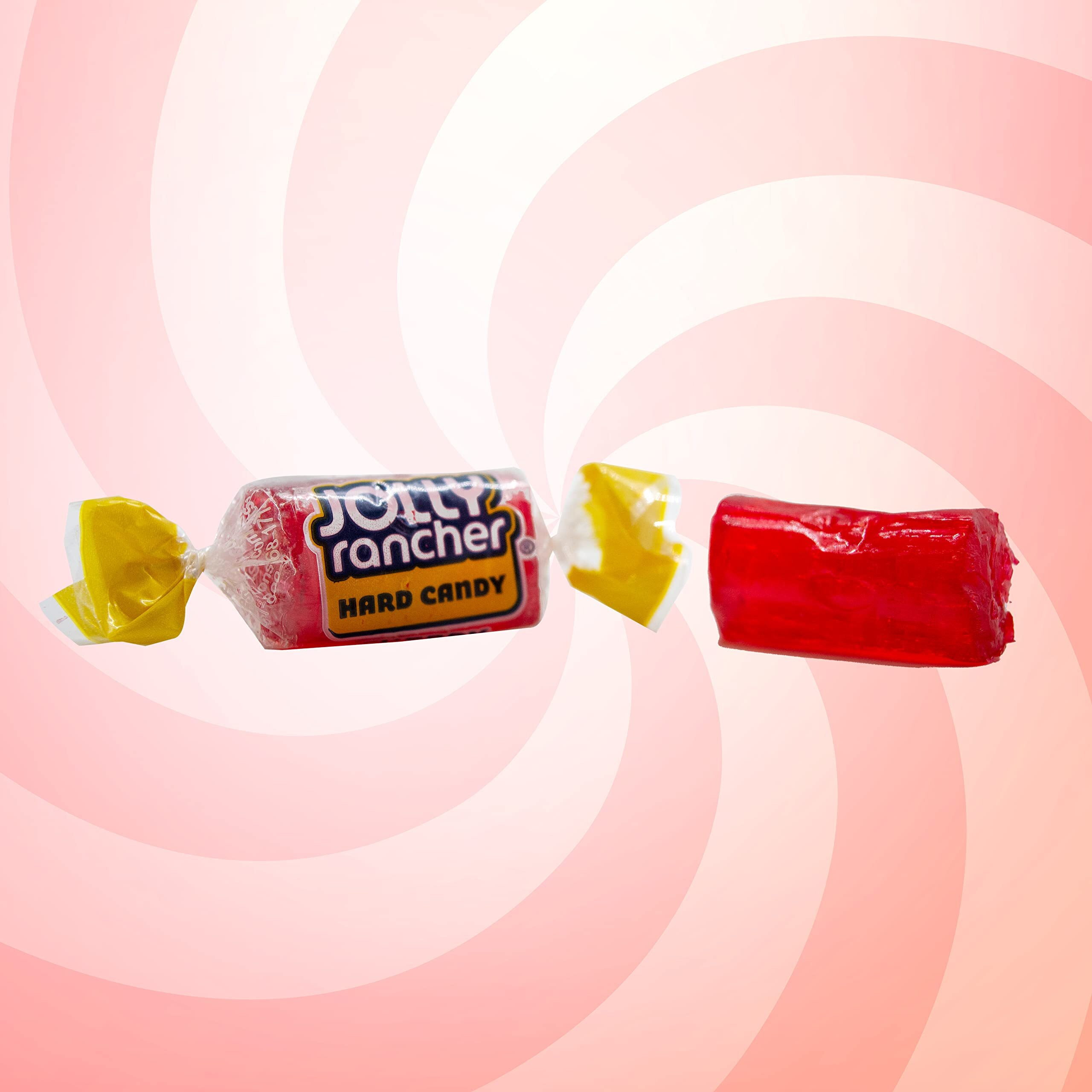 Jolly Rancher Cherry Hard Candy, Individually Wrapped, Bulk Candy Bag - 1 Pound (16 Oz)