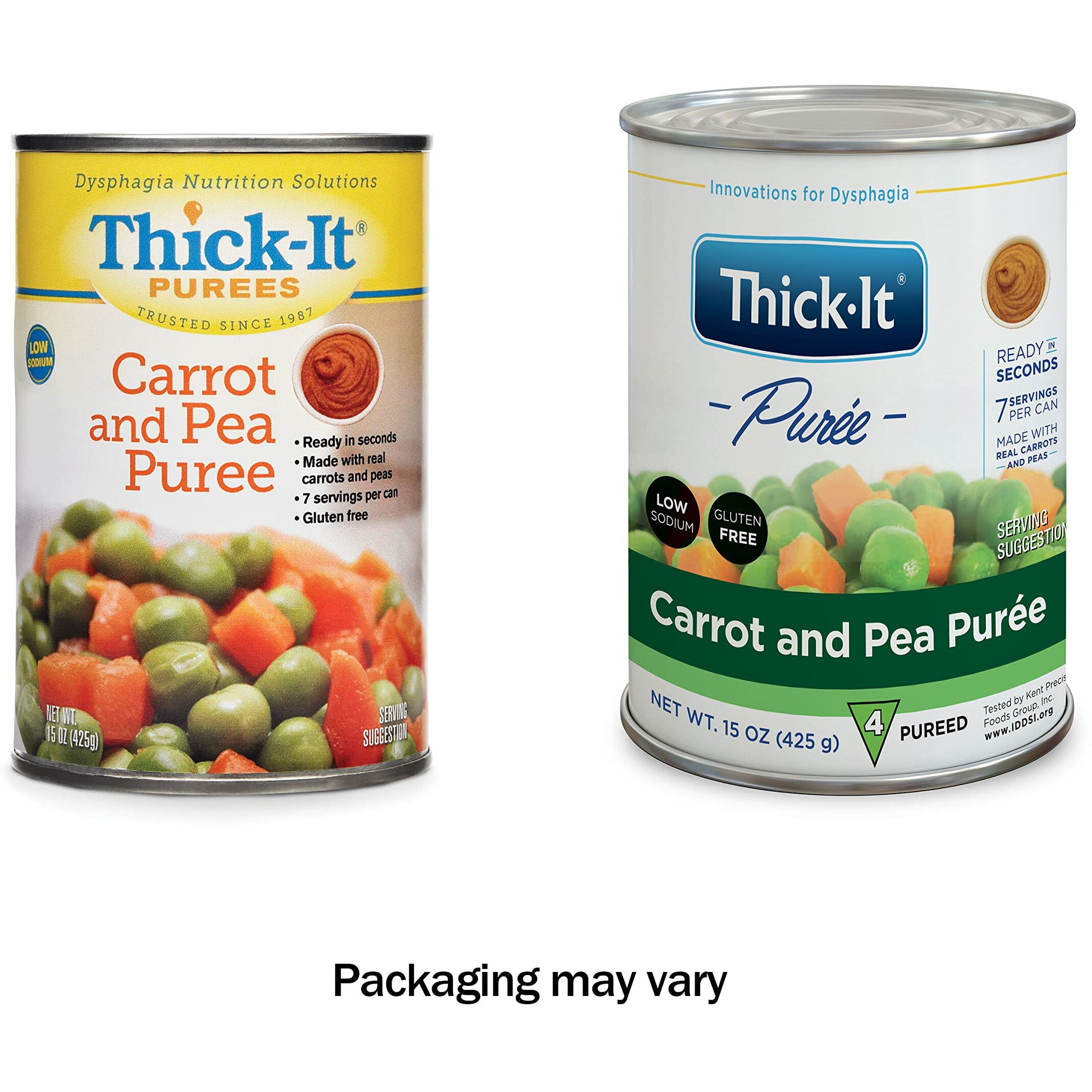 Thick-It Pureed Vegetable Variety Pack For Dysphagia (Iddsi), Digestible Swallowing Aid, Made With Real Ingredients, Simple-To-Use, 14 Oz Cans (12 Pack)