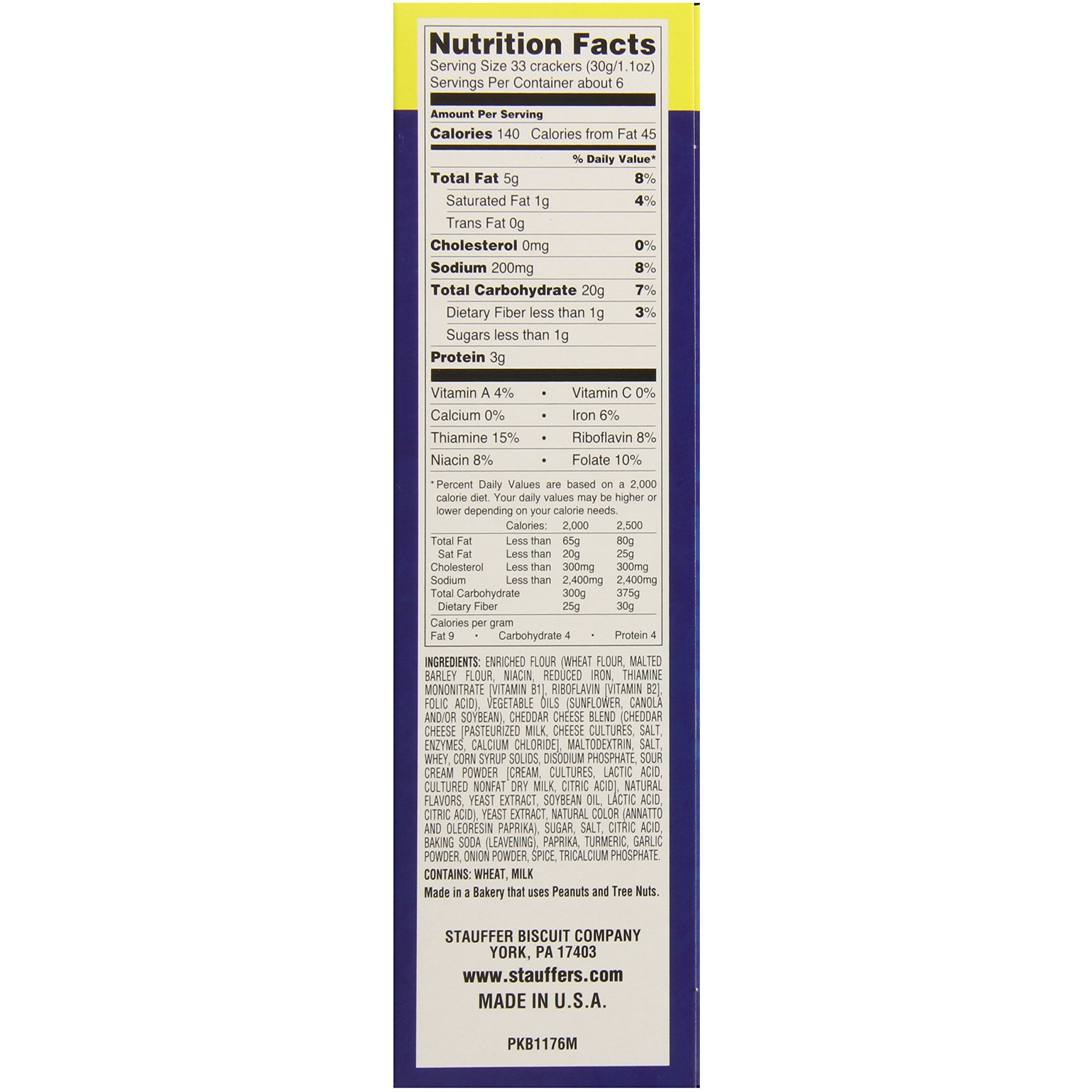 Stauffer's, Whales, Baked Cheddar Snack Crackers, 7Oz Box (Pack Of 4)