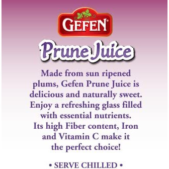 Gefen All Natural Prune Juice 32Oz (2 Pack) Not From Concentrate | Kosher (Including Passover)