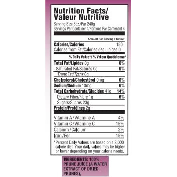 Gefen All Natural Prune Juice 32Oz (2 Pack) Not From Concentrate | Kosher (Including Passover)