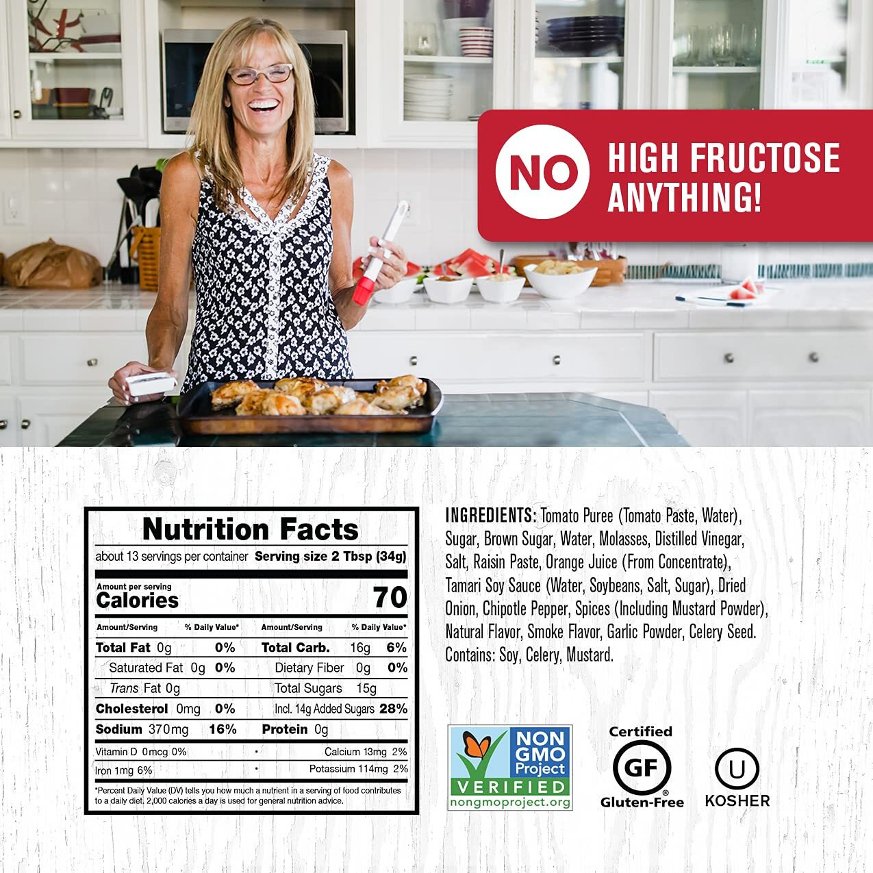 Rufus Teague - Touch O' Heat Bbq Sauce - Premium Barbecue Sauce - 15.25 Oz. Bottles - 2 Pack