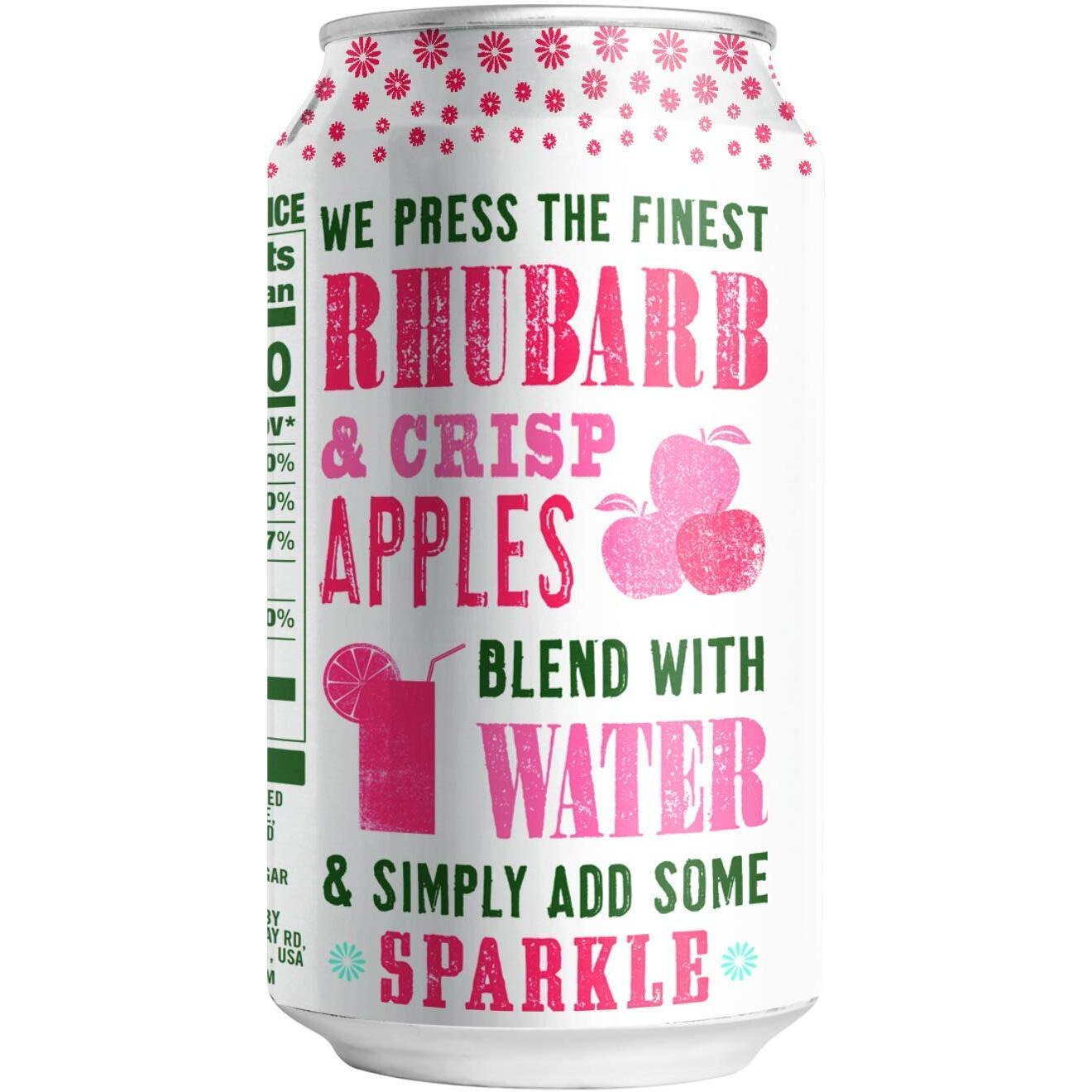 Cawston Press Sparkling Rhubarb & Apple Juice, 11.15 Ounce Cans (Pack Of 24)
