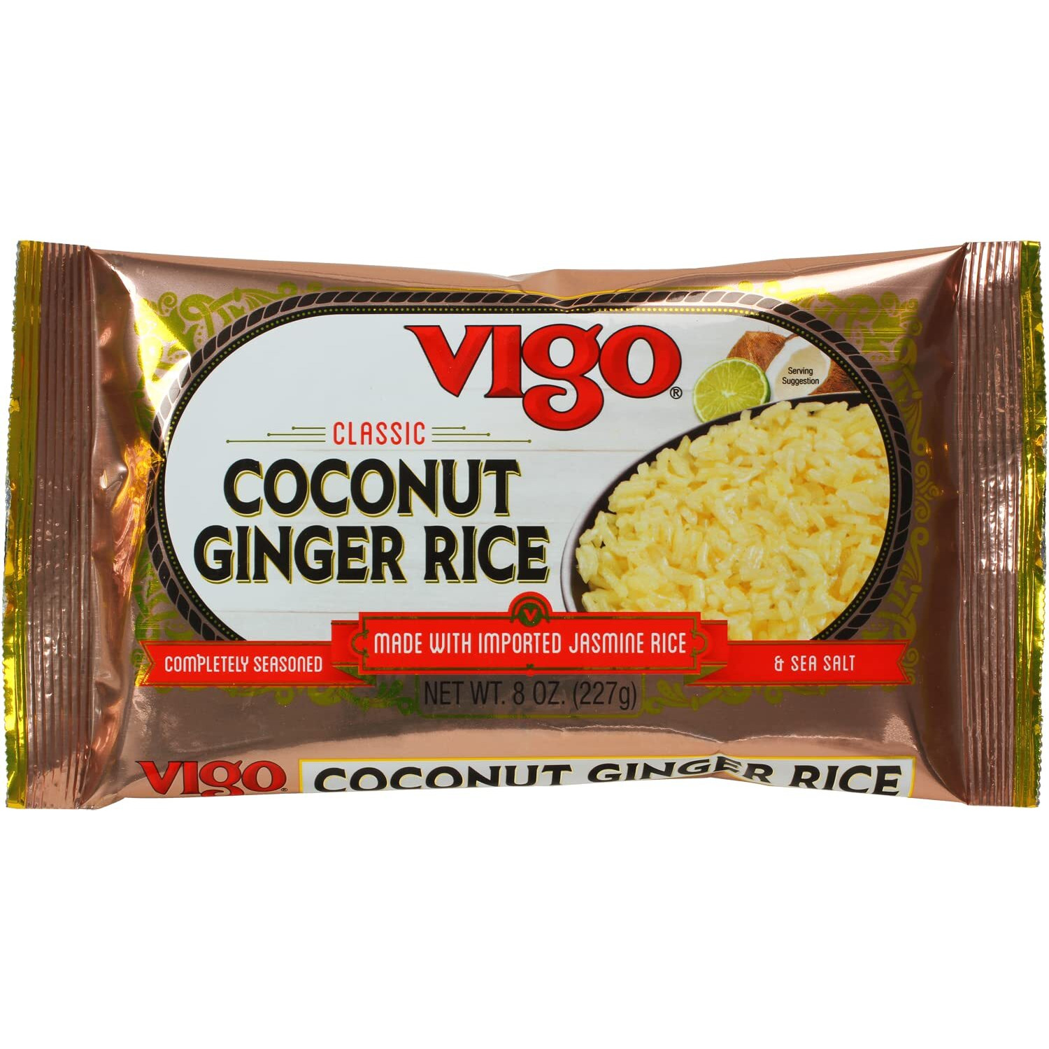 Vigo Authentic Coconut Ginger Rice, Imported Jasmine (Coconut Ginger, 8 Ounce (Pack Of 12))
