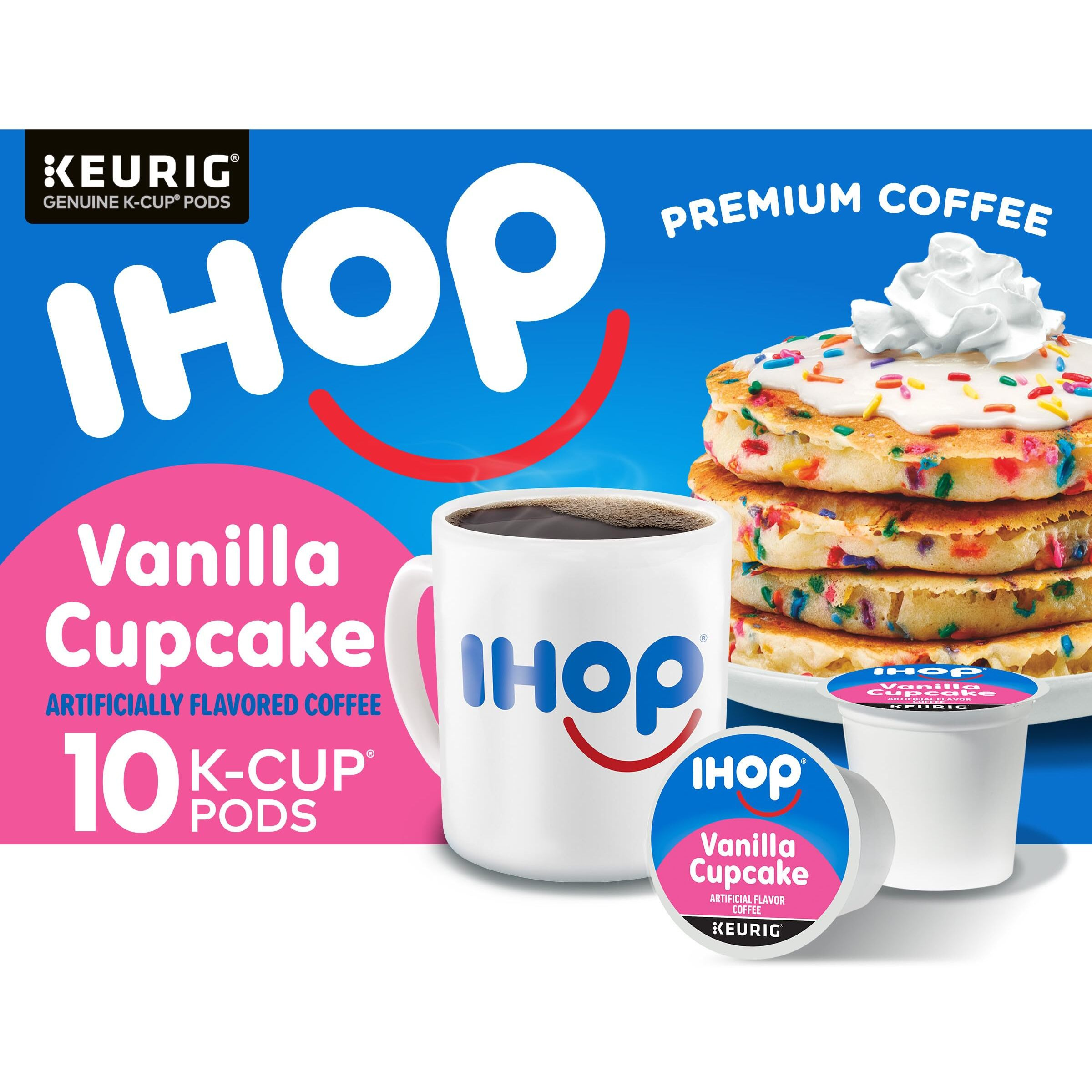 Ihop Vanilla Cupcake Artificially Flavored Keurig K-Cup Coffee Pods, 10 Ct Box