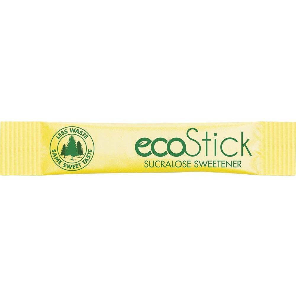 Ecostick Zero Calorie Sweetener Packets | Yellow Sucralose | 2000 Count | Gluten Free