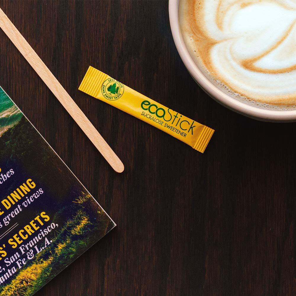 Ecostick Zero Calorie Sweetener Packets | Yellow Sucralose | 2000 Count | Gluten Free