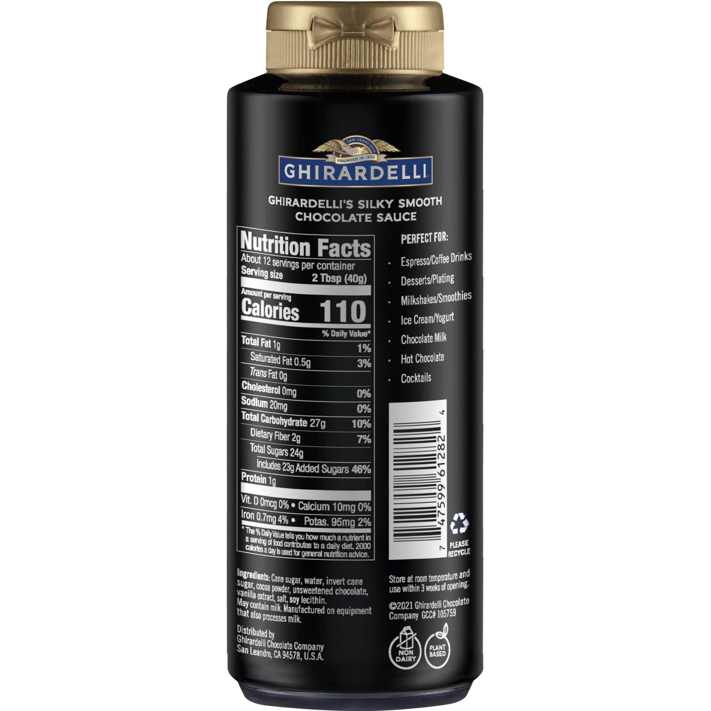 Ghirardelli - Sea Salt Caramel, Chocolate And Caramel Flavored Sauce 16 Oz Bottles (Set Of 3) With Ghirardelli Stamped Barista Spoon