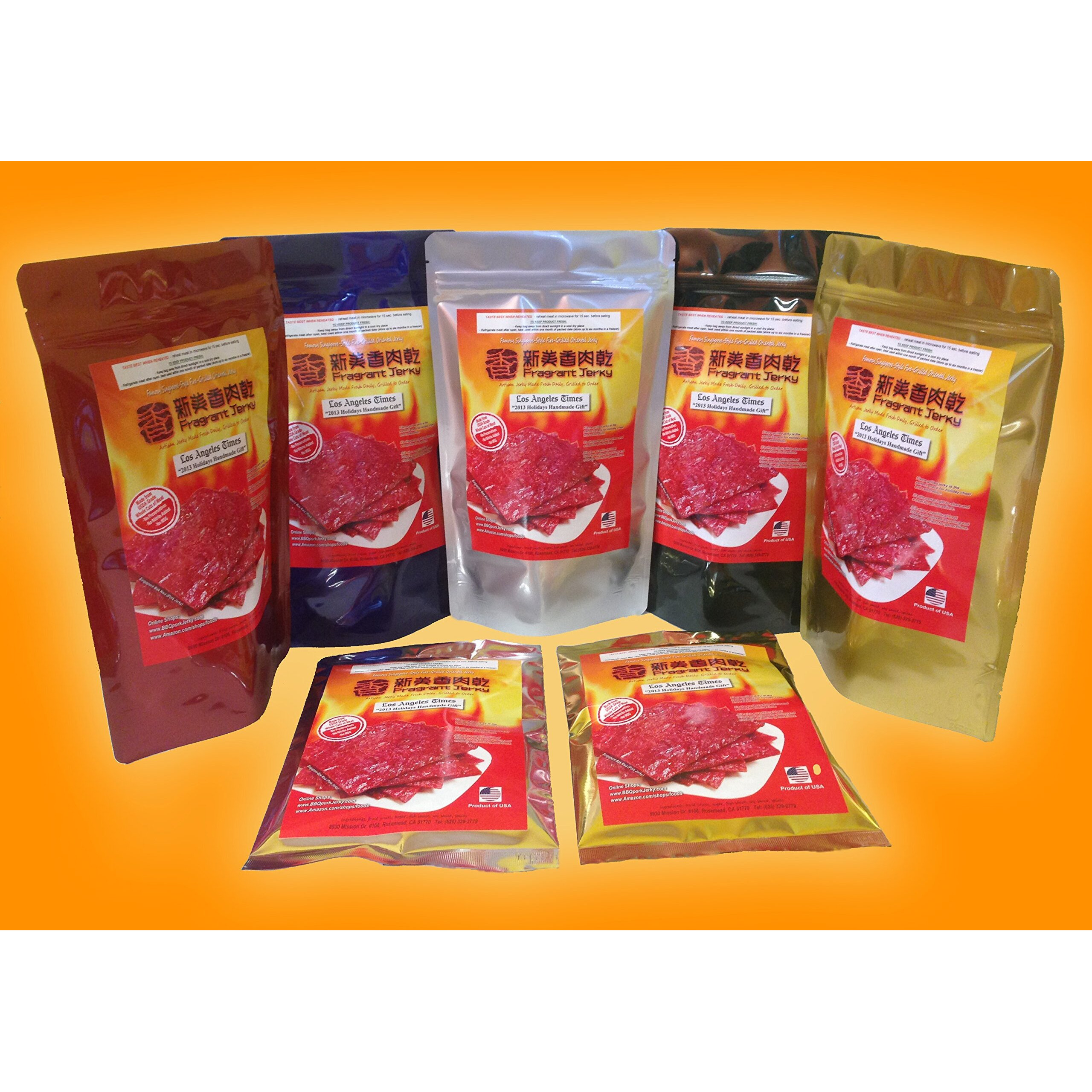 Singapore Street Food, Fire-Grilled Tender Pork Jerky (Original Flavor - Medallion Shaped 12Oz) *Grilled Fresh To Your Order *Shipped The Same Day - L.A. Times "&quotHandmade Gift"" Winner