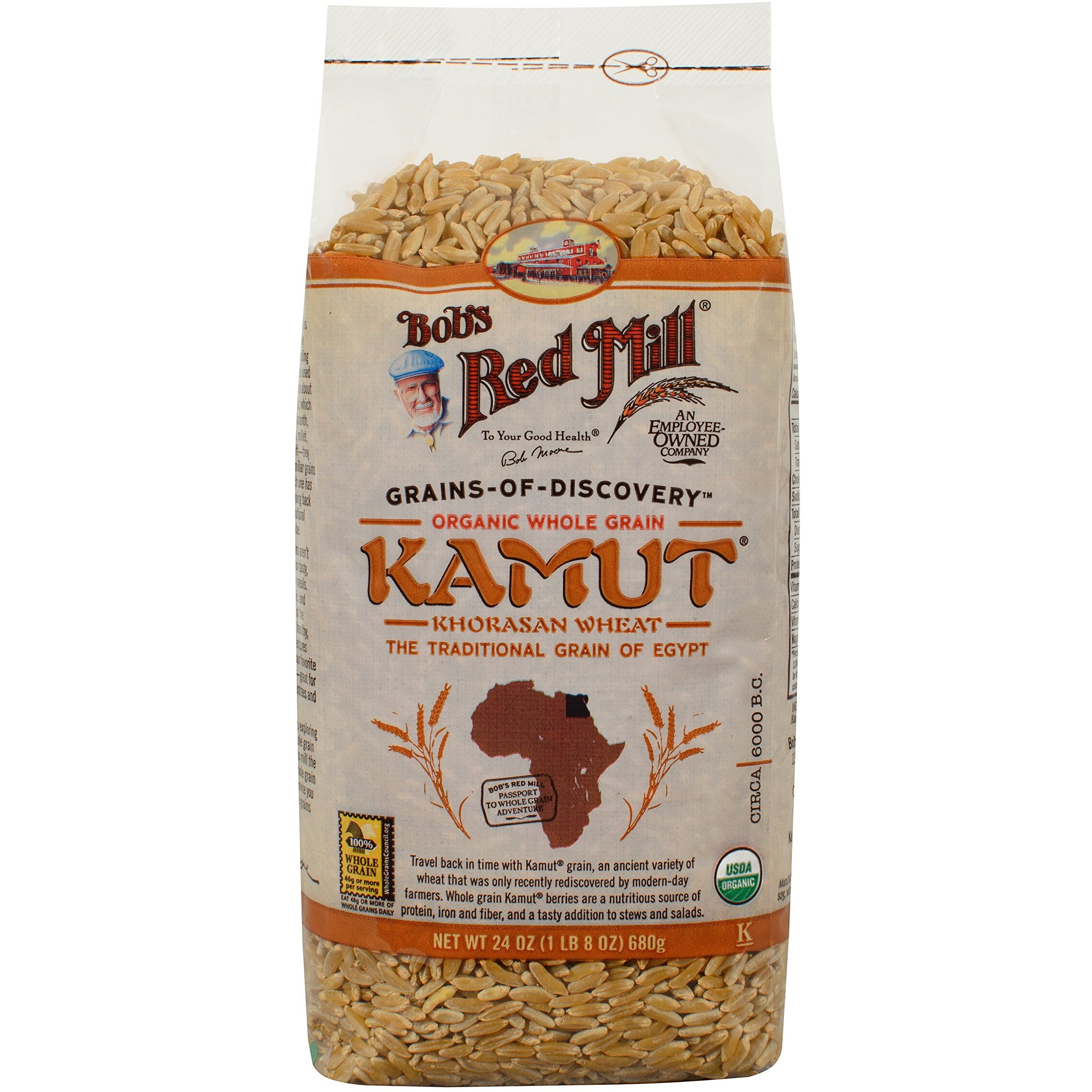 Bob's Red Mill Organic Kamut Khorasan Berries, 24 Oz (4 Pack)