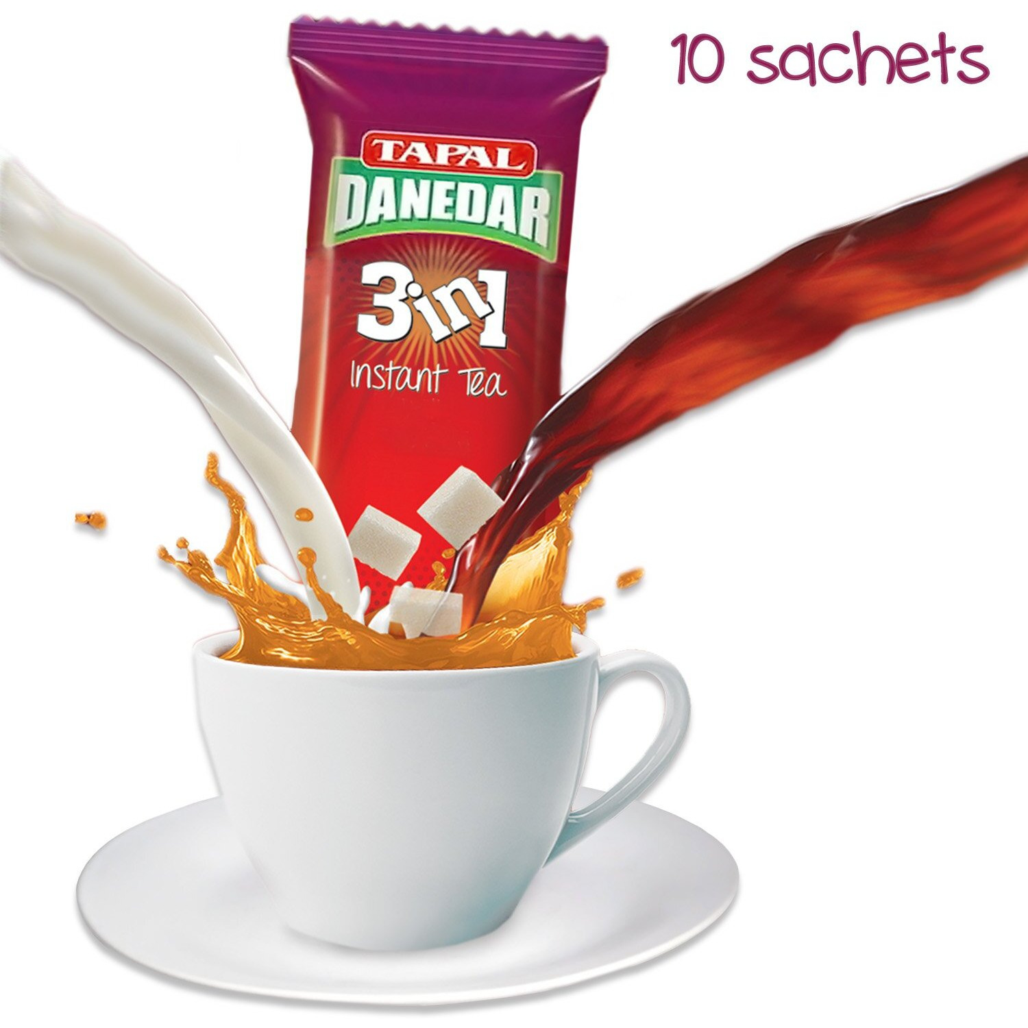 Tapal Danedar - Instant Tea 3In1 (10 Sachets) Elaichi (Cardamom)