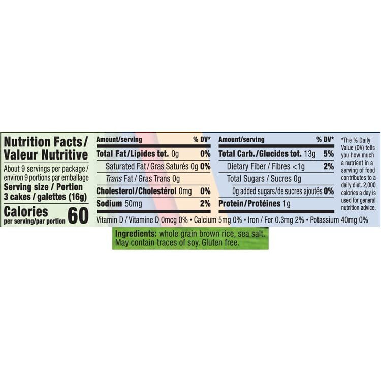 Only Kosher Candy Ultra Thin Rice Cakes Squares Original All Natural Whole Grain Brown Rice, Gluten Free Rice Cakes, Non Gmo, Fat Free (Pack Of 3)