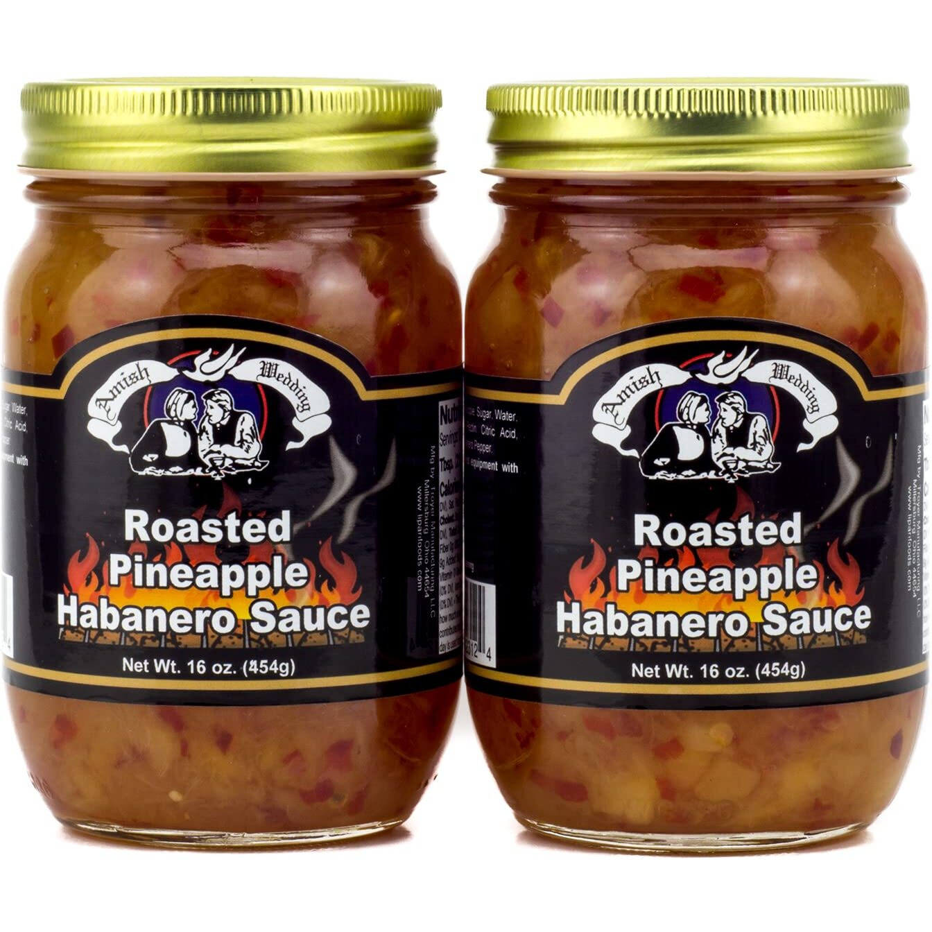 Amish Wedding Roasted Pineapple Habanero Sauce, 16 Ounce (Pack Of 2)