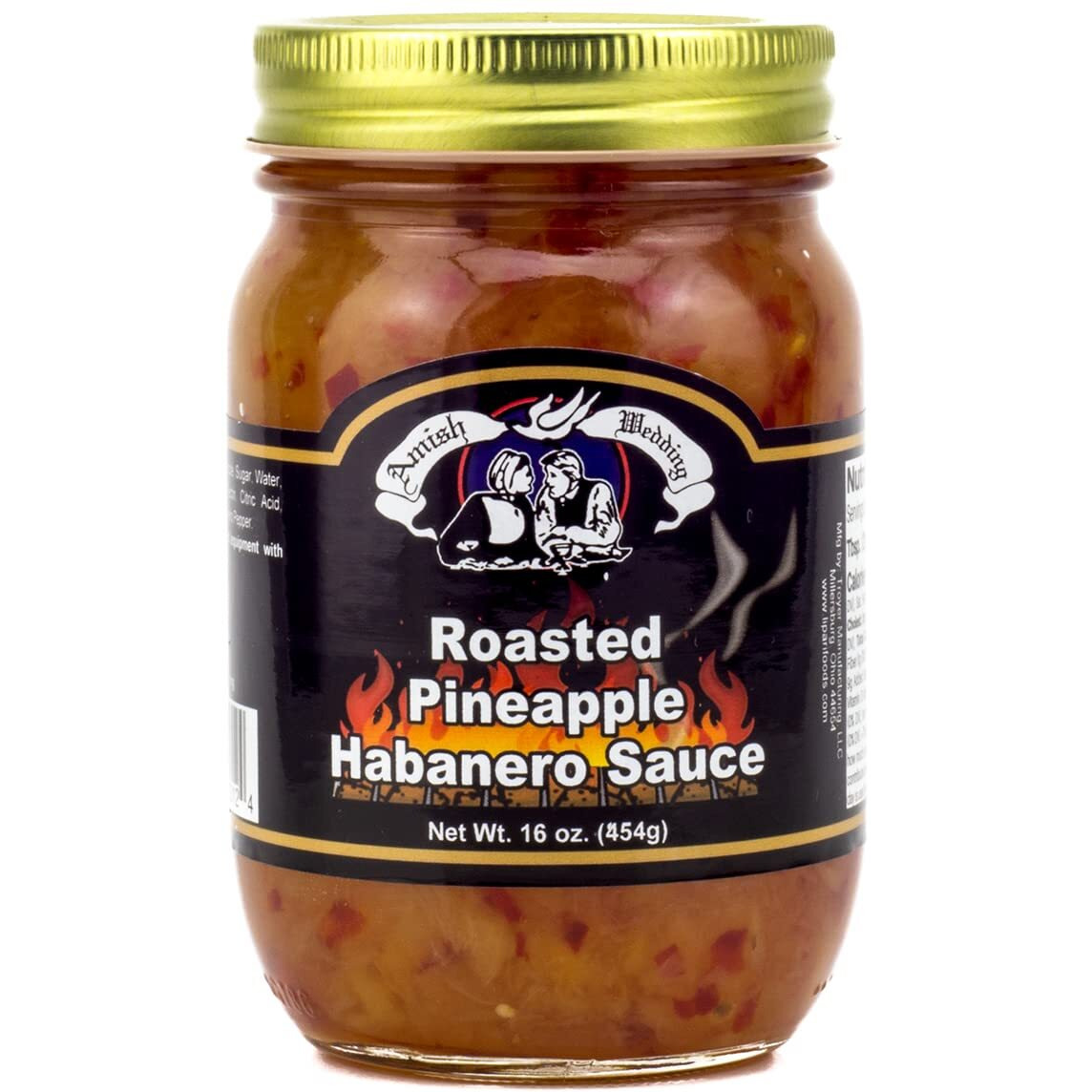 Amish Wedding Roasted Pineapple Habanero Sauce, 16 Ounce (Pack Of 2)