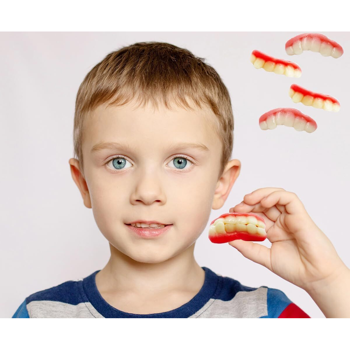 Gummi Teeth Candy, Delicious Fruit Flavors Gummies (17.6 Pounds)