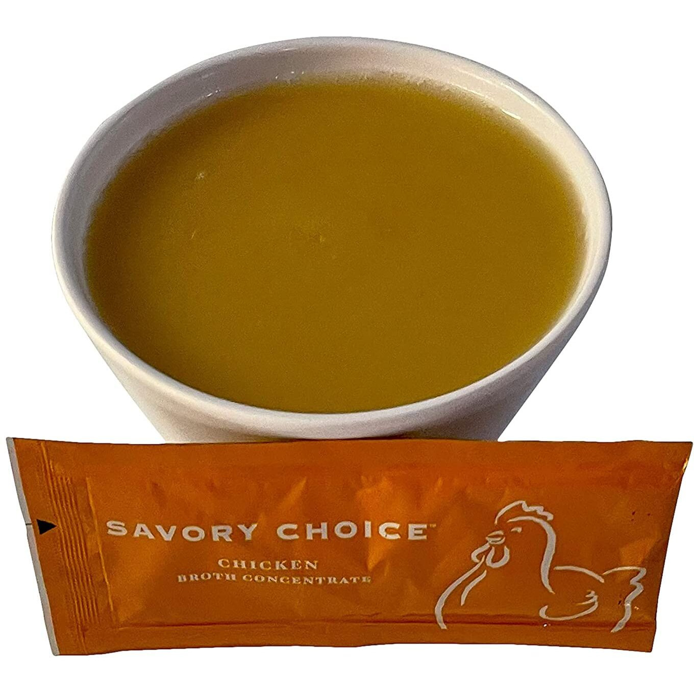 Savory Choice Reduced Sodium Gluten-Free Chicken Broth Concentrate, Stock Concentrate Packets Of 40