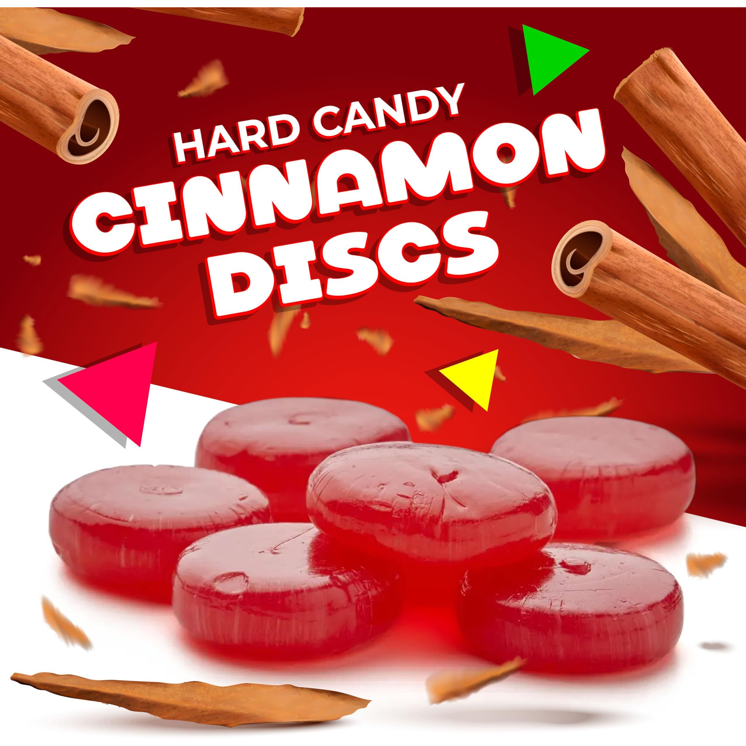 Cinnamon Discs Hard Candy Individually Wrapped (1 Pound Bag - Approx. 85 Count)