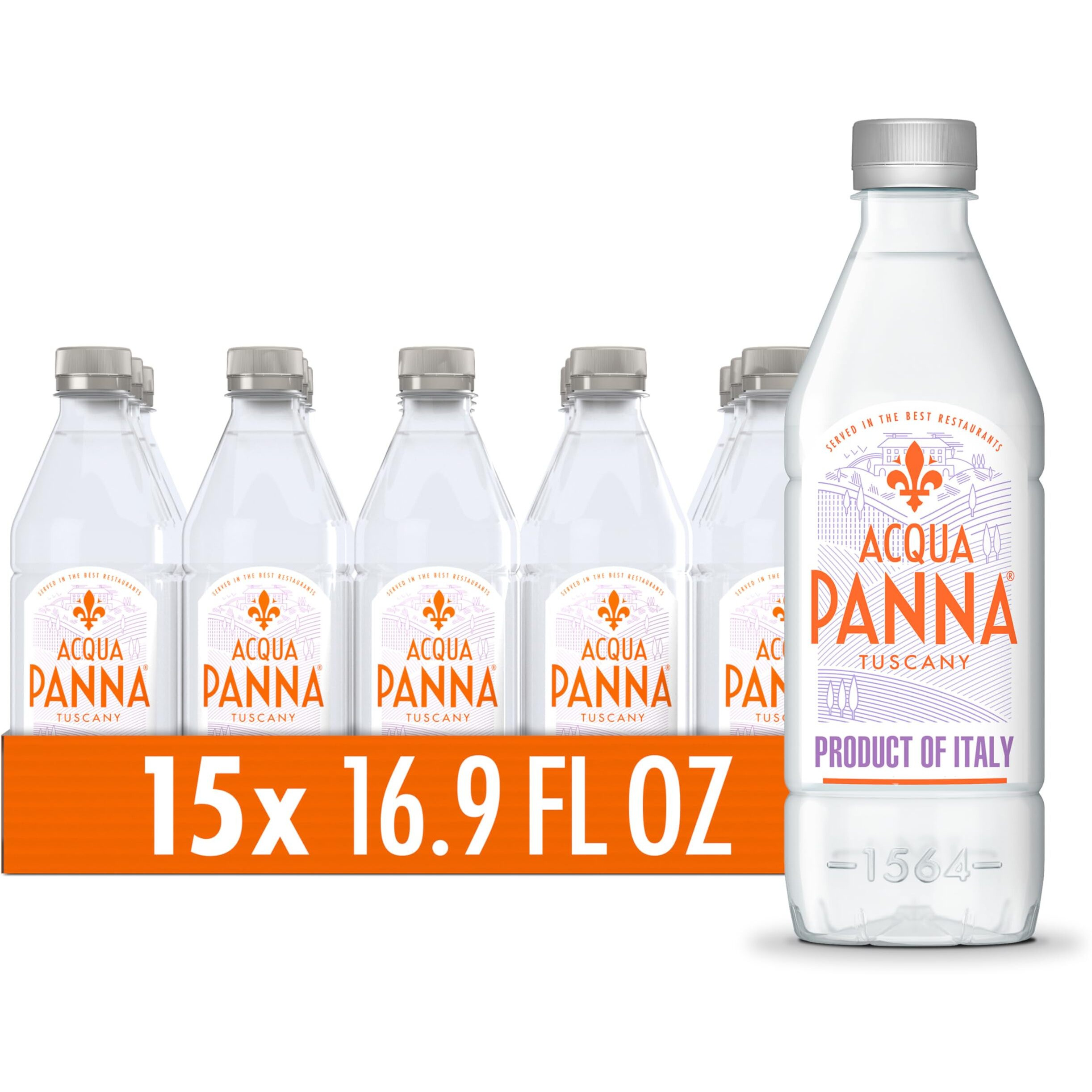 Acqua Panna Natural Spring Water, 16.9 Fl Oz (Pack Of 15) Plastic Water Bottles