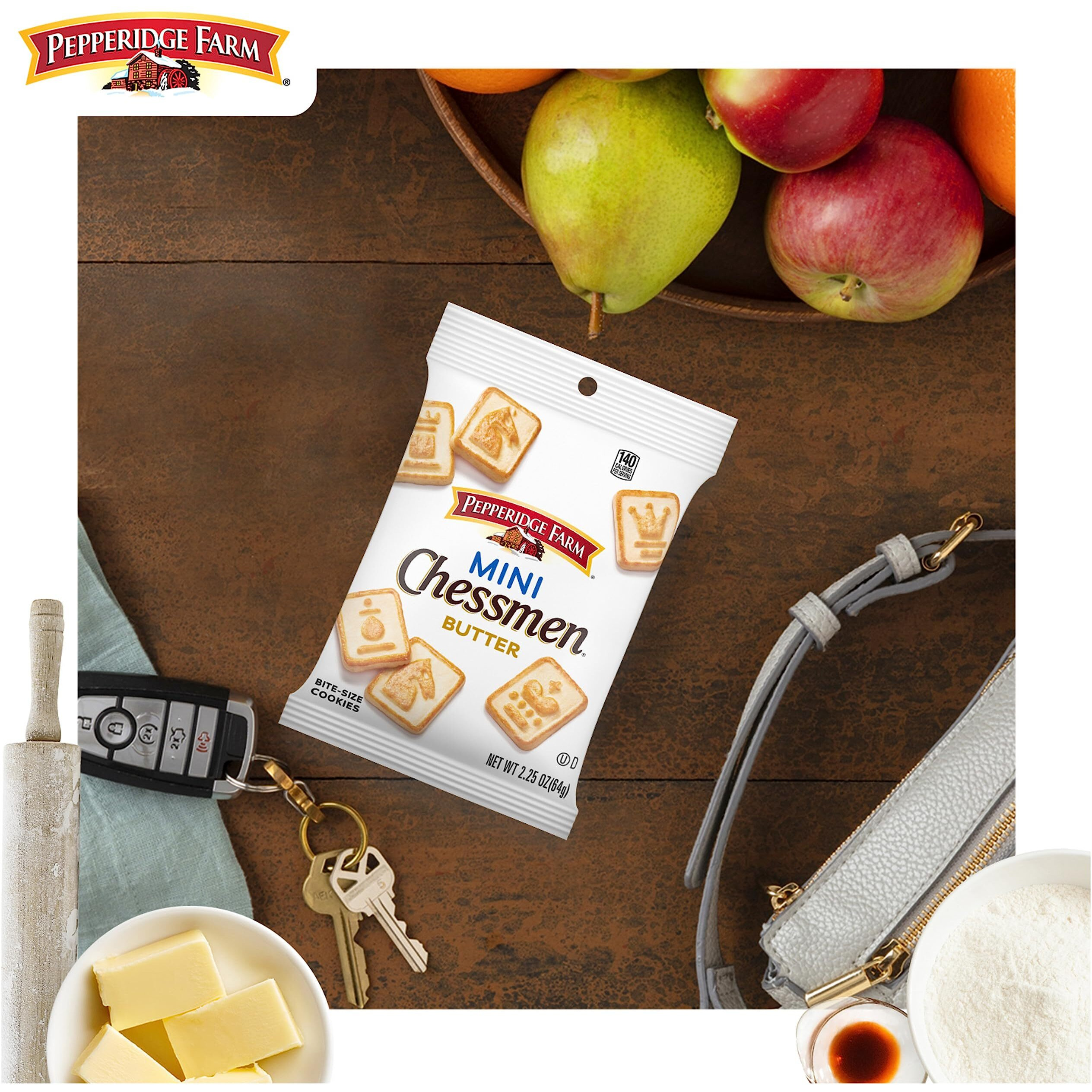 Pepperidge Farm Chessmen Minis Butter Cookies, 8 Snack Packs, 2.25-Oz. Each (Pack Of 8)
