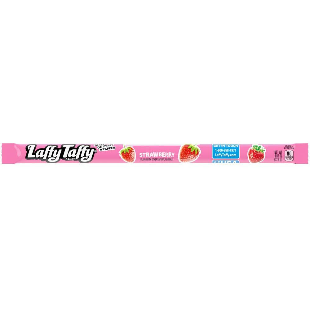 Laffy Taffy Rope Candy, Strawberry Flavor, 0.81 Ounce Ropes (Pack Of 24)