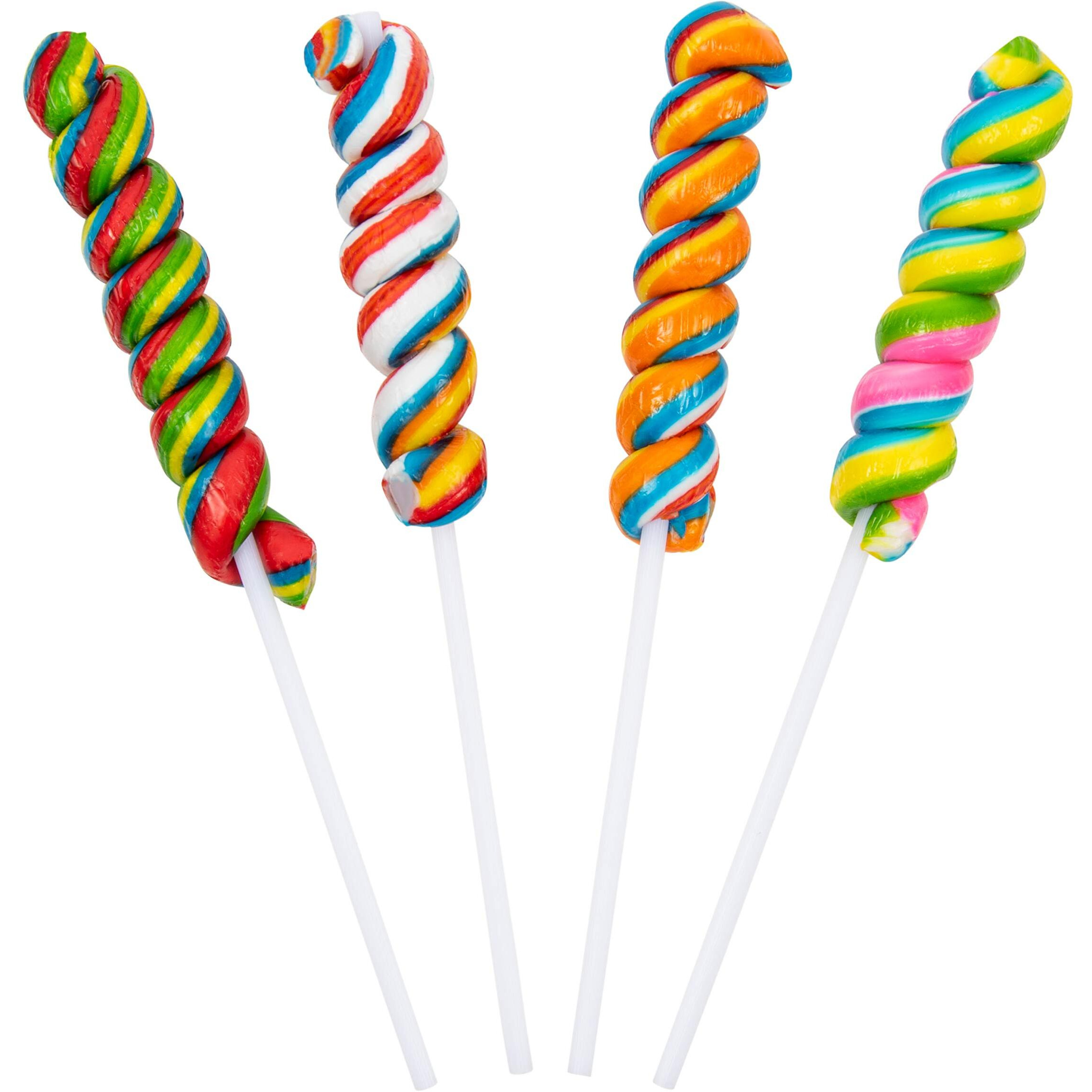 Rainbow Twisty Pops - 16 Pieces - Lollipop Party Favors