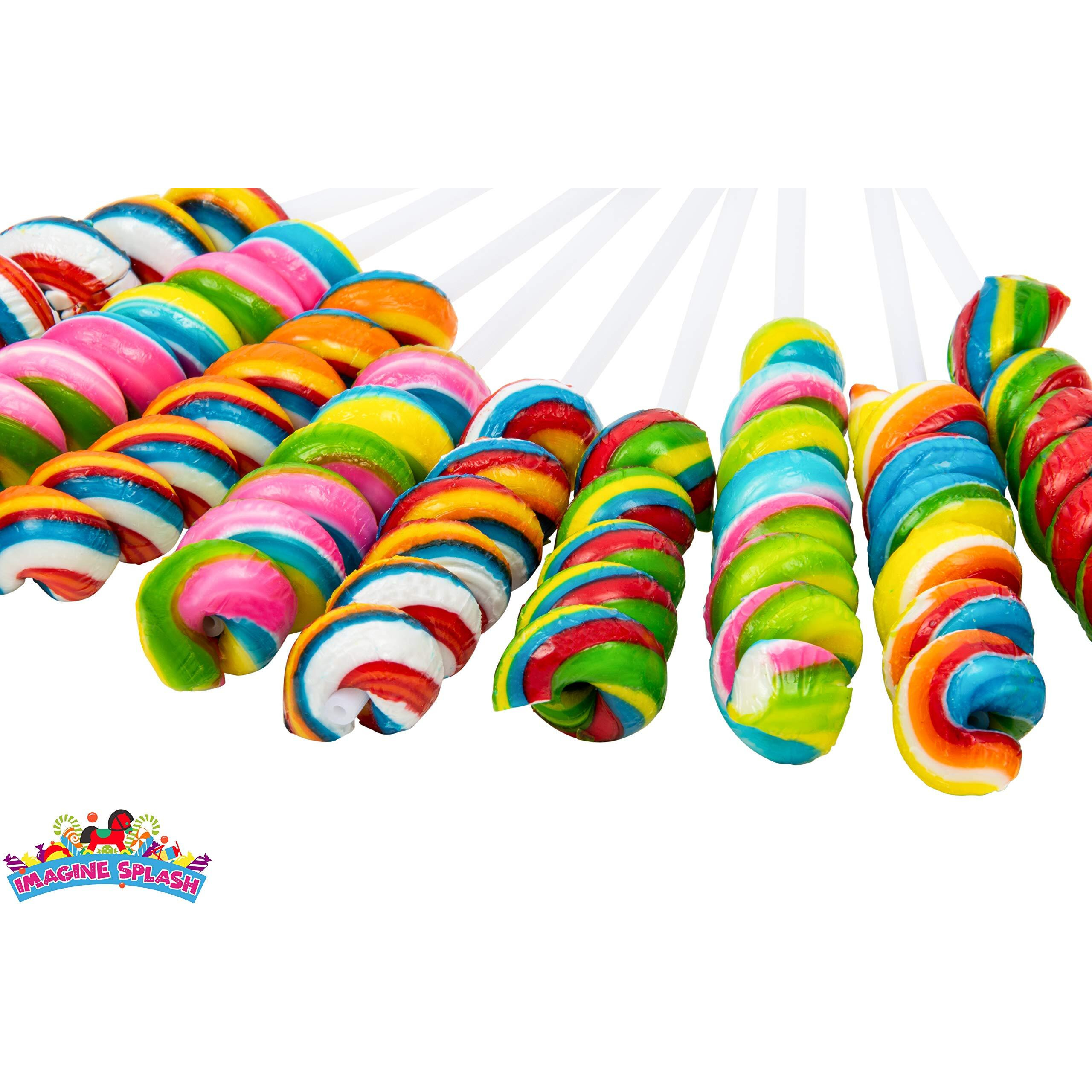 Rainbow Twisty Pops - 16 Pieces - Lollipop Party Favors