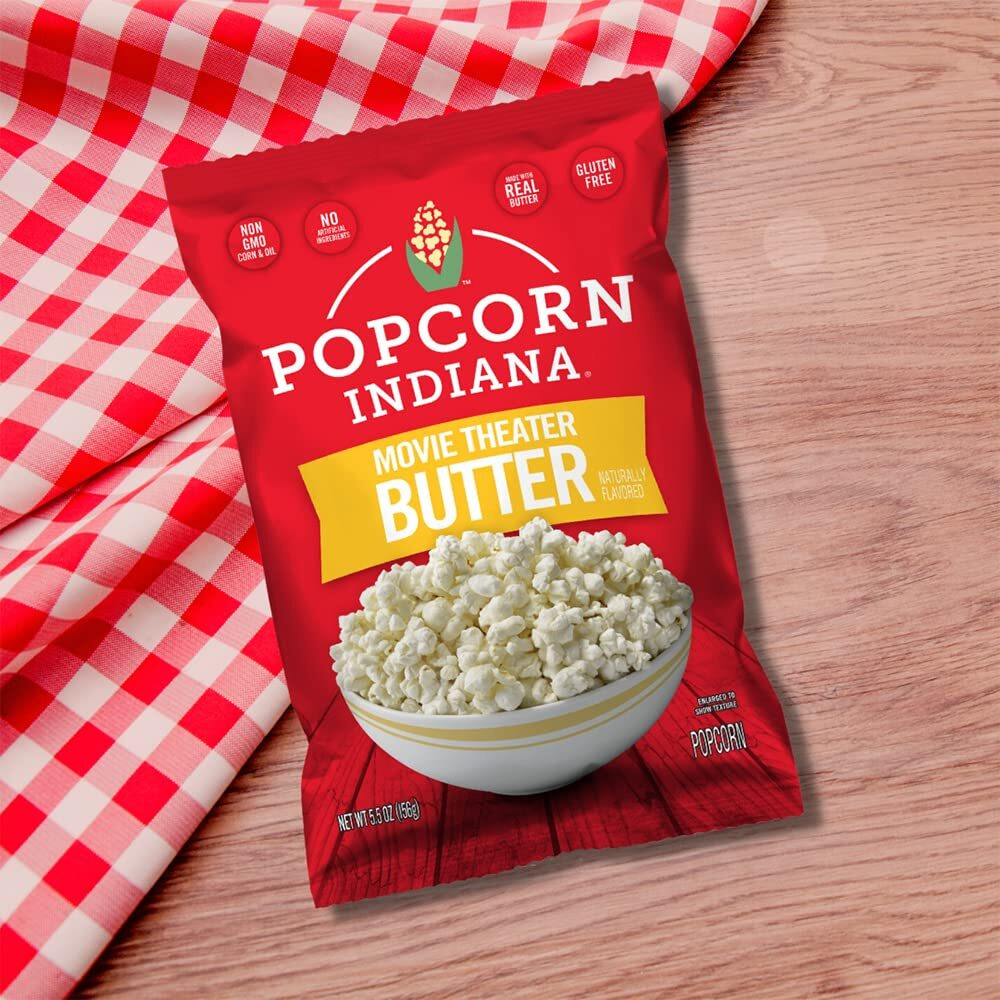Popcorn Indiana Movie Theater Butter - Family Pack (12 Count - 4.75 Oz Each)