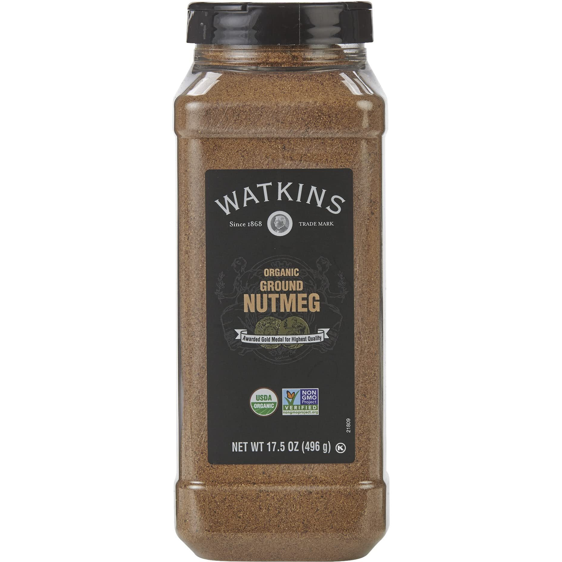 Watkins Gourmet Spice, Organic Ground Nutmeg, Bulk Food Service Size, 17.5 Oz (Pack Of 1)